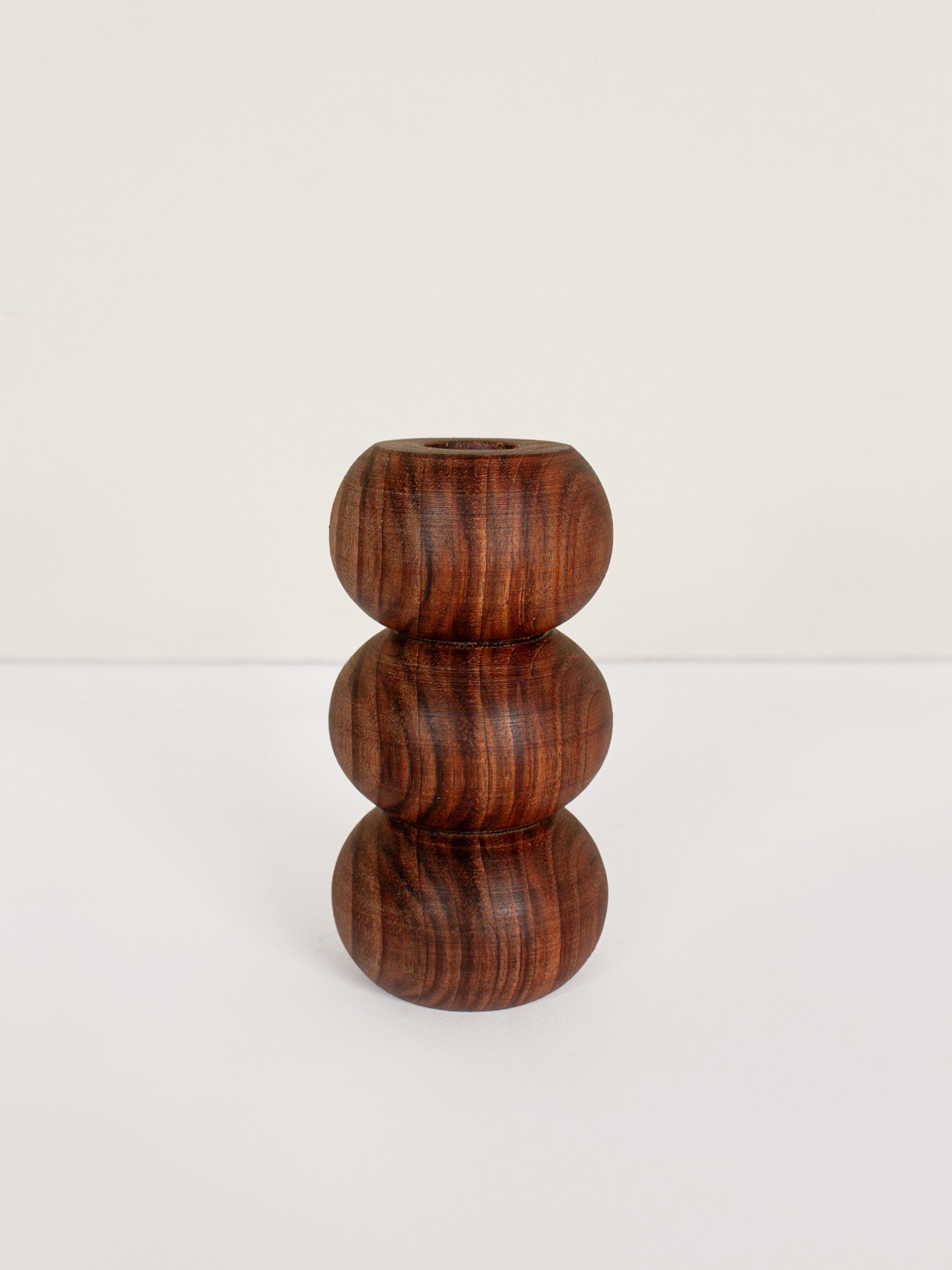 Handmade Walnut Wood Candlestick Holder with Ball Design - Elegant Home Decor for Dining Table, Wedding Centerpiece, and Romantic Candlelit Dinners