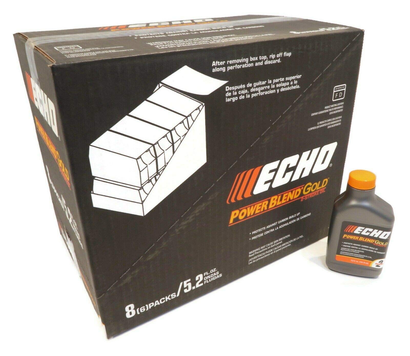 48 Pack OEM Echo Oil 5.2 oz Bottles - Premium 2-Cycle Engine Lubricant for String Trimmers, Hedge Trimmers, Leaf Blowers & Chainsaws - Ideal for Landscaping, Yard Maintenance & Forestry Work