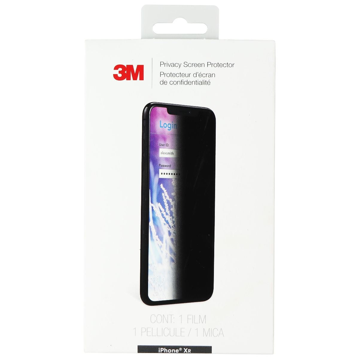 3M iPhone XR Privacy Screen Protector - Anti-Spy Clear & Tinted Film for Side View Protection | Perfect for Office, Banking & Public Use