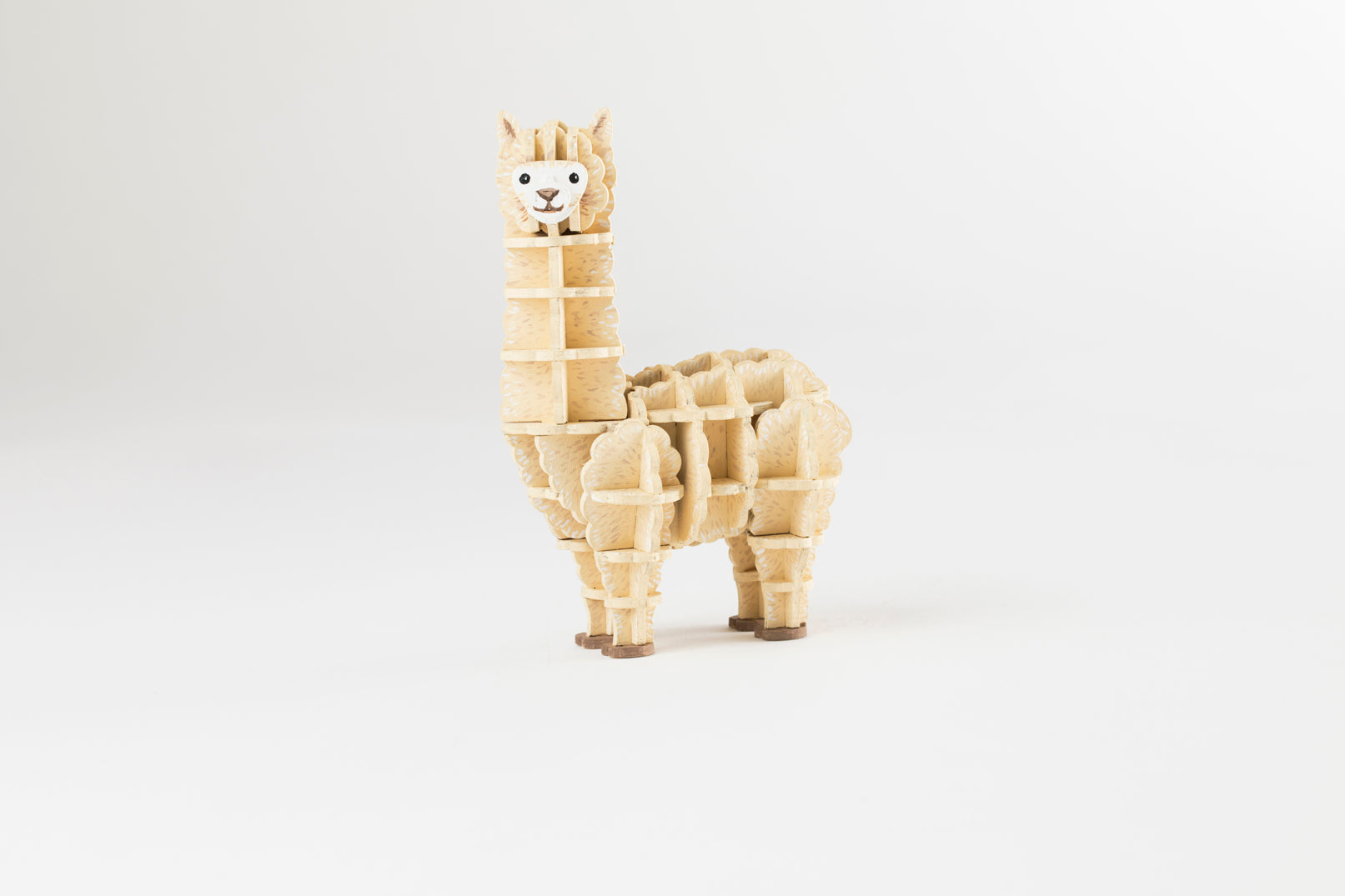IncrediBuilds Animal Collection: Alpaca 3D Wooden Puzzle Kit - DIY Craft for Kids & Adults - Fun Home Decor & Educational STEM Toy for Animal Lovers