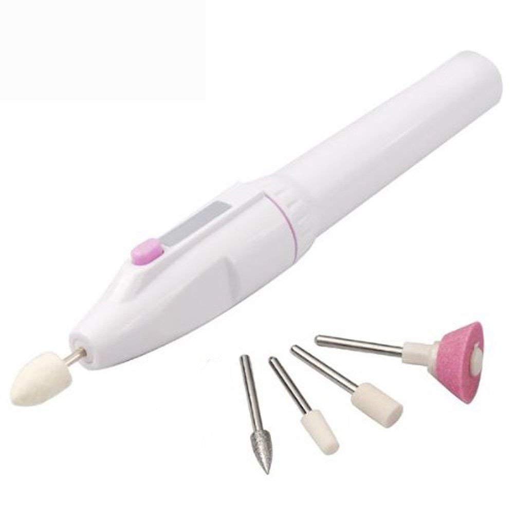 Professional Portable Electric Nail Drill Kit for Manicure & Pedicure - White | Nail Art Grooming Tool with Multiple Attachments | Perfect for Home Salon, Nail Artists & DIY Beauty Care