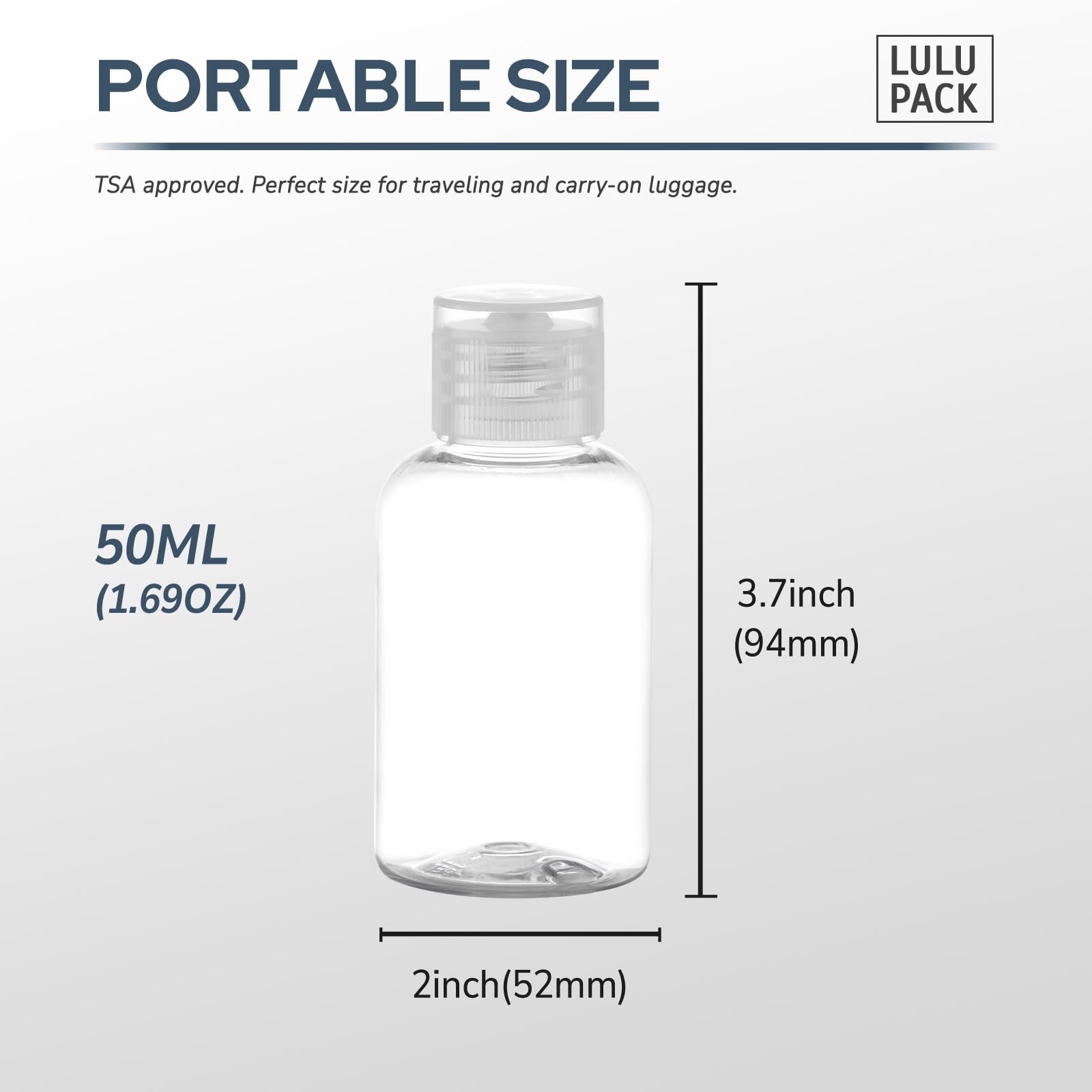 9-Pack 50ml/1.6oz Travel Size Bottles for Shampoo & Toiletries | Leak-Proof Clear Plastic Containers with Secure Caps | Perfect for Air Travel, Gym, Camping & Vacation Essentials