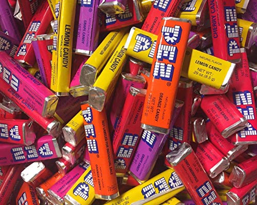 Bulk Pez Candy 1 Pound Variety Pack - Assorted Flavors Refill for Pez Dispensers - Perfect for Halloween, Party Favors, Stocking Stuffers & Office Treats