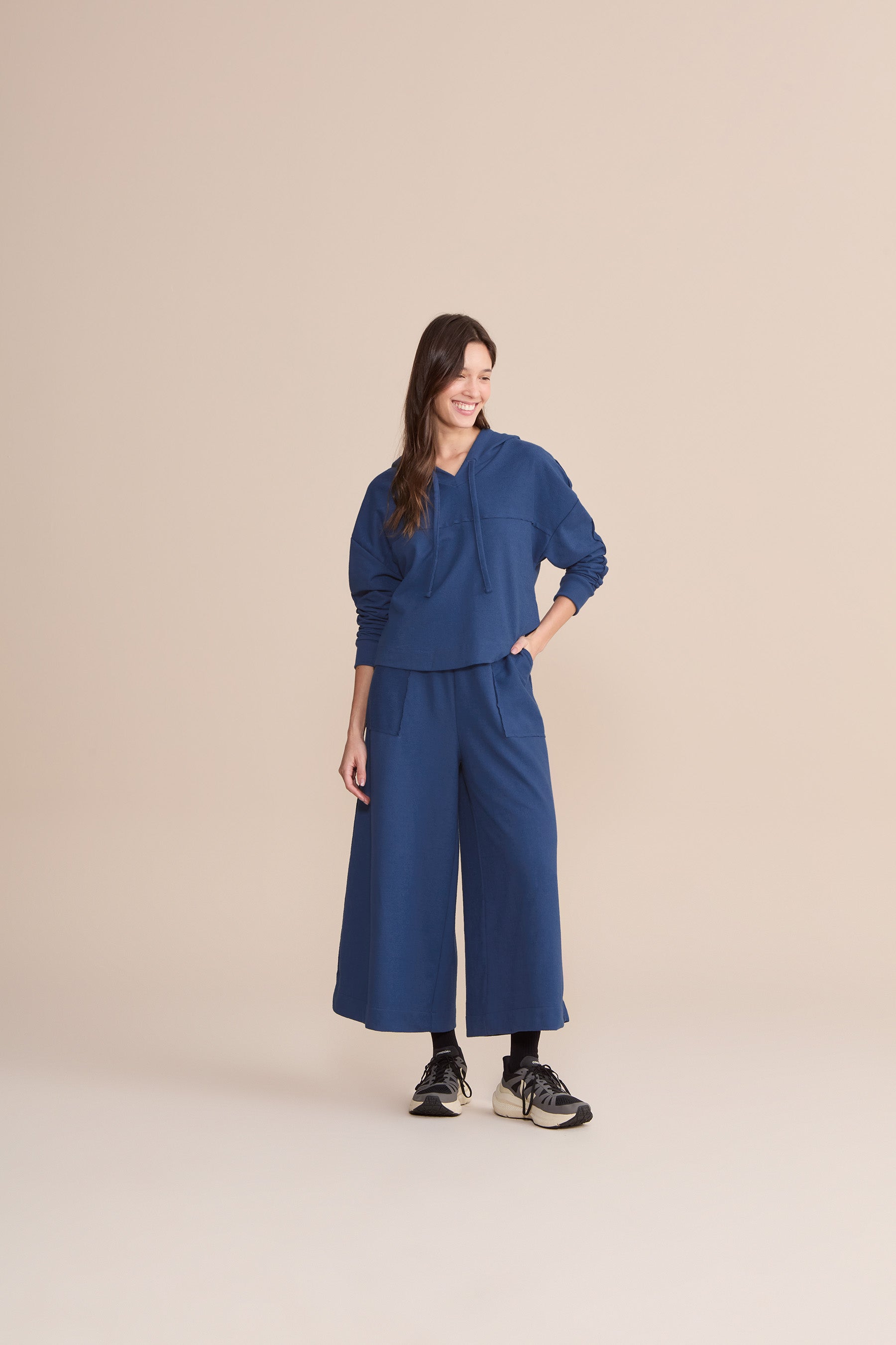 Soft Pure Wide Leg Cropped Pants for Women - Comfortable High Waist Casual Lounge Pants for Yoga, Travel & Everyday Wear