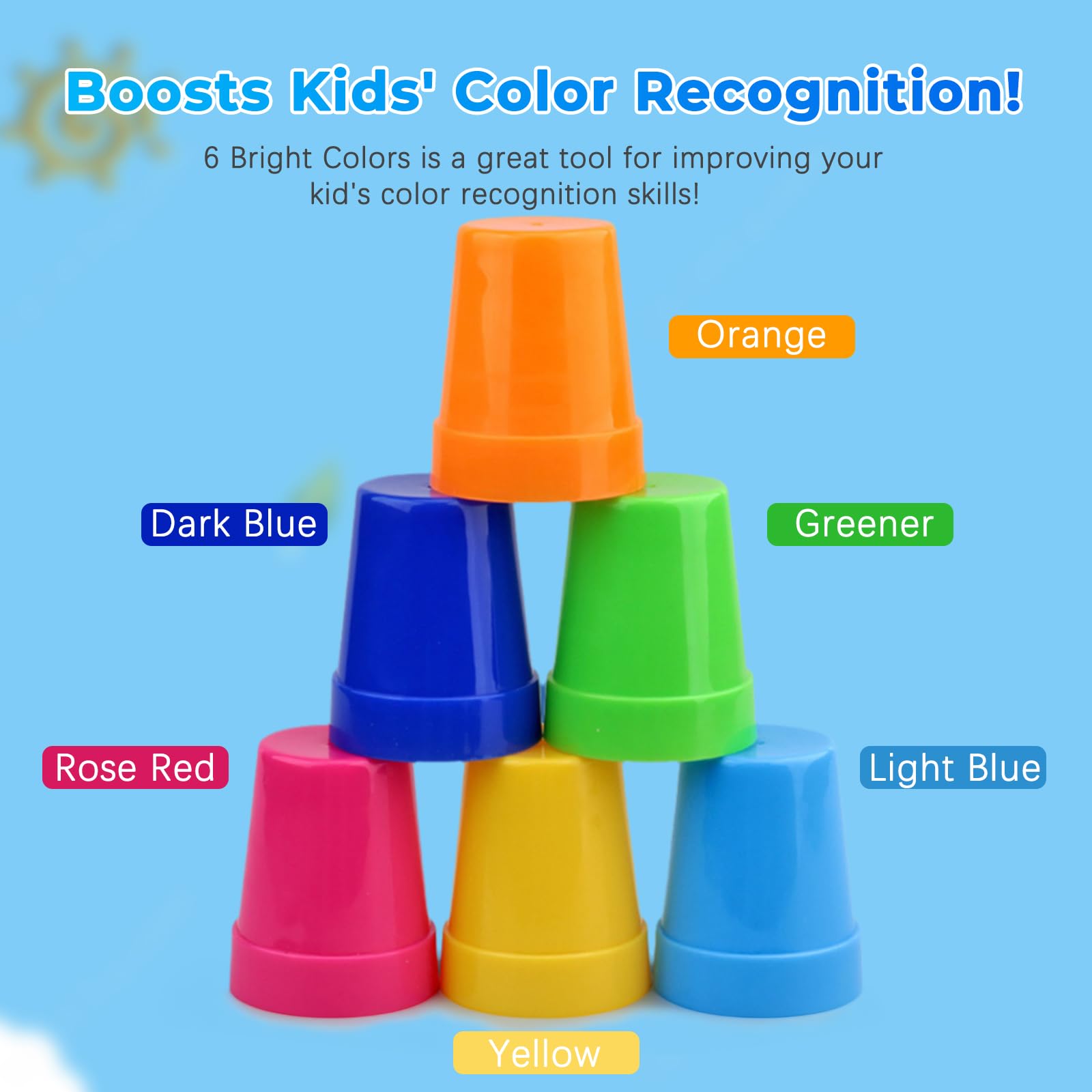 Quick Stacking Cups Set - Kids Speed Training Game with 54 Cards & Bell for Family Fun