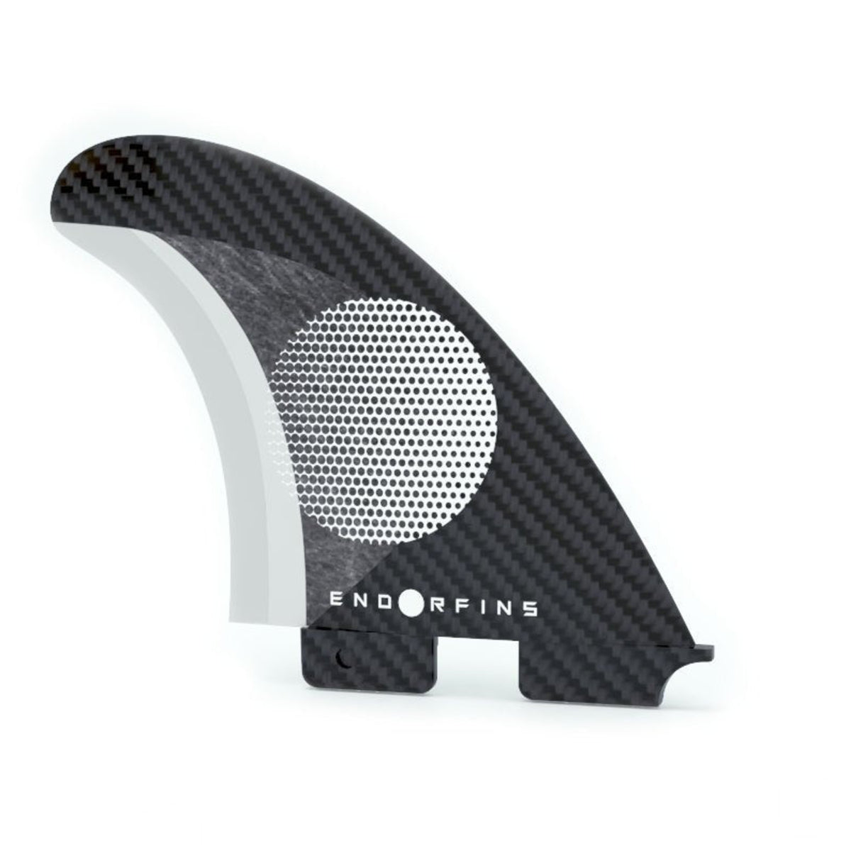 Endorfins 5 Fin Slater KS1 Surfboard Fin Set - Medium Size, 2 Tab, Black/White - Compatible with FCS 2 Fin Box - Perfect for Performance Surfing and Wave Riding