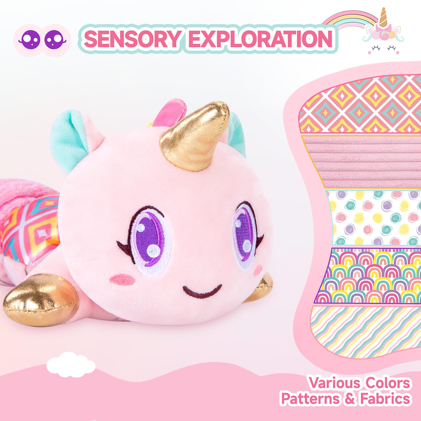 Best Musical Baby Toys for 6-12 Months - Sensory Crinkle & Rattle Developmental Toys for Newborns & Infants 0-12 Months | Perfect for Tummy Time, Christmas Gifts & Baby Girl Nursery (Pink) - Encourages Early Learning & Motor Skills Development
