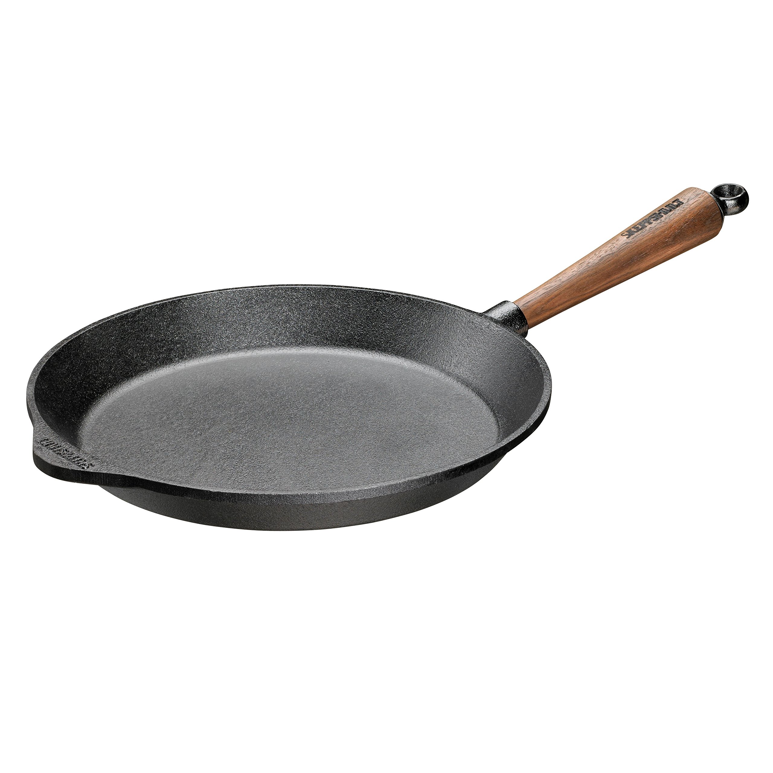SKEPPSHULT 24cm Cast Iron Frying Pan - Pre-Seasoned, Heavy Duty Skillet for Stovetop, Oven & Grill - Perfect for Searing Steaks, Frying Eggs & Baking Cornbread