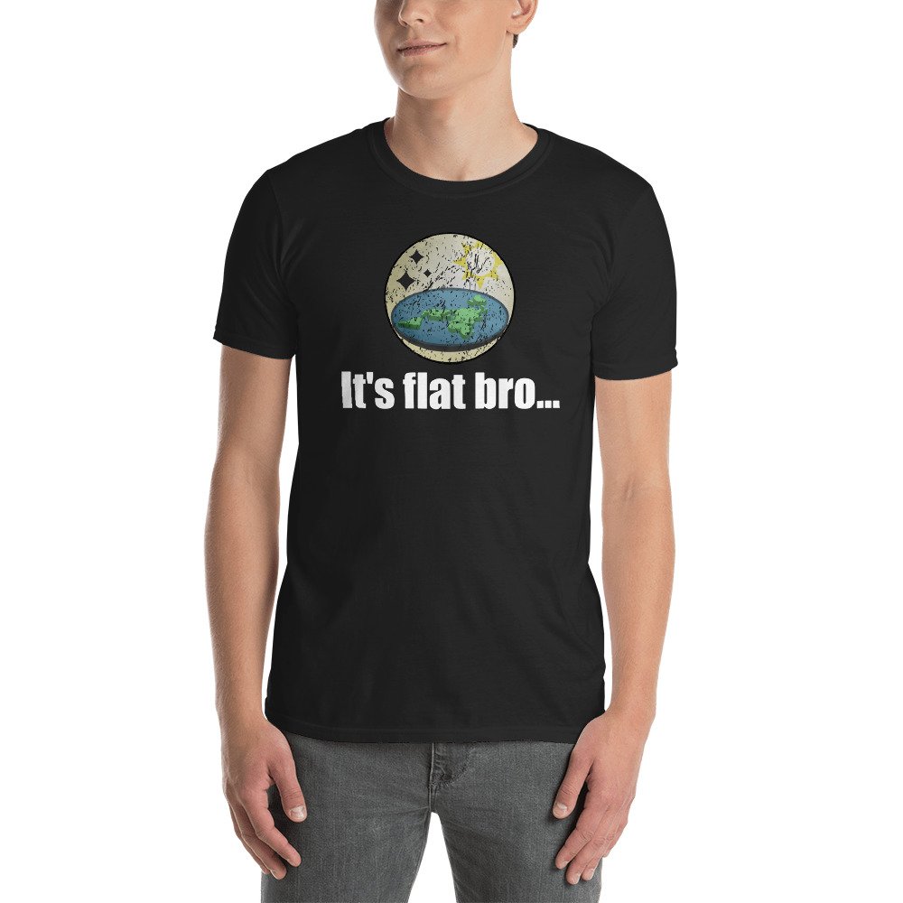 Flat Earth T-Shirt - Distressed Unisex Tee for Conspiracy Theory Fans | Funny Gift for Travelers