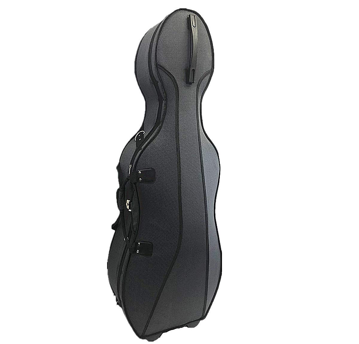 Premium 1/2 Size Gray Cello Case with Foam Padding & 2 Wheels - Includes Free Rosin - Perfect for Student & Travel Cellists