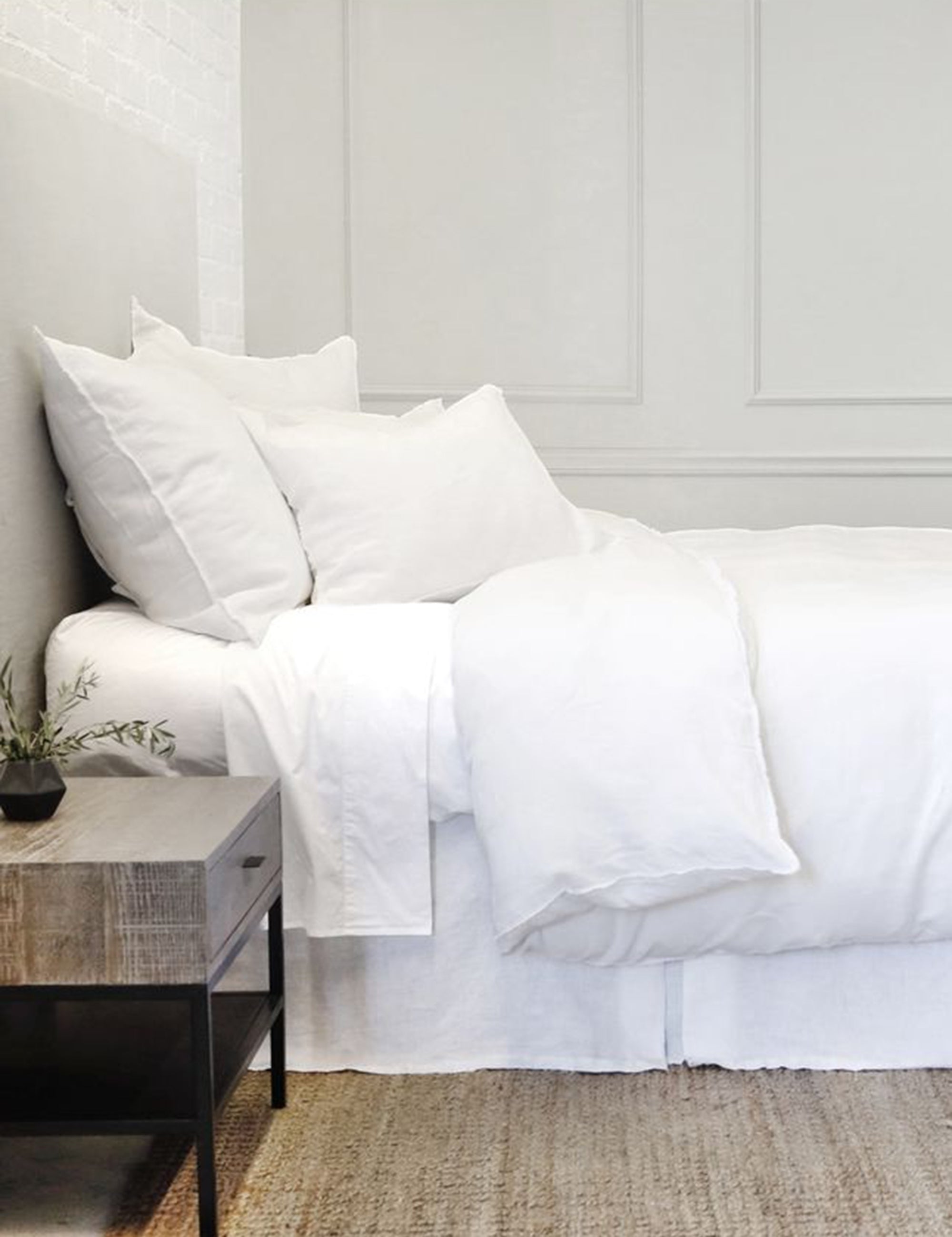 Pom Pom at Home Blair Stonewashed Linen Sham - Soft & Breathable Linen Pillow Cover for Bedroom Decor, Boho & Farmhouse Style - Perfect for Master Bedroom, Guest Room & Airbnb Styling