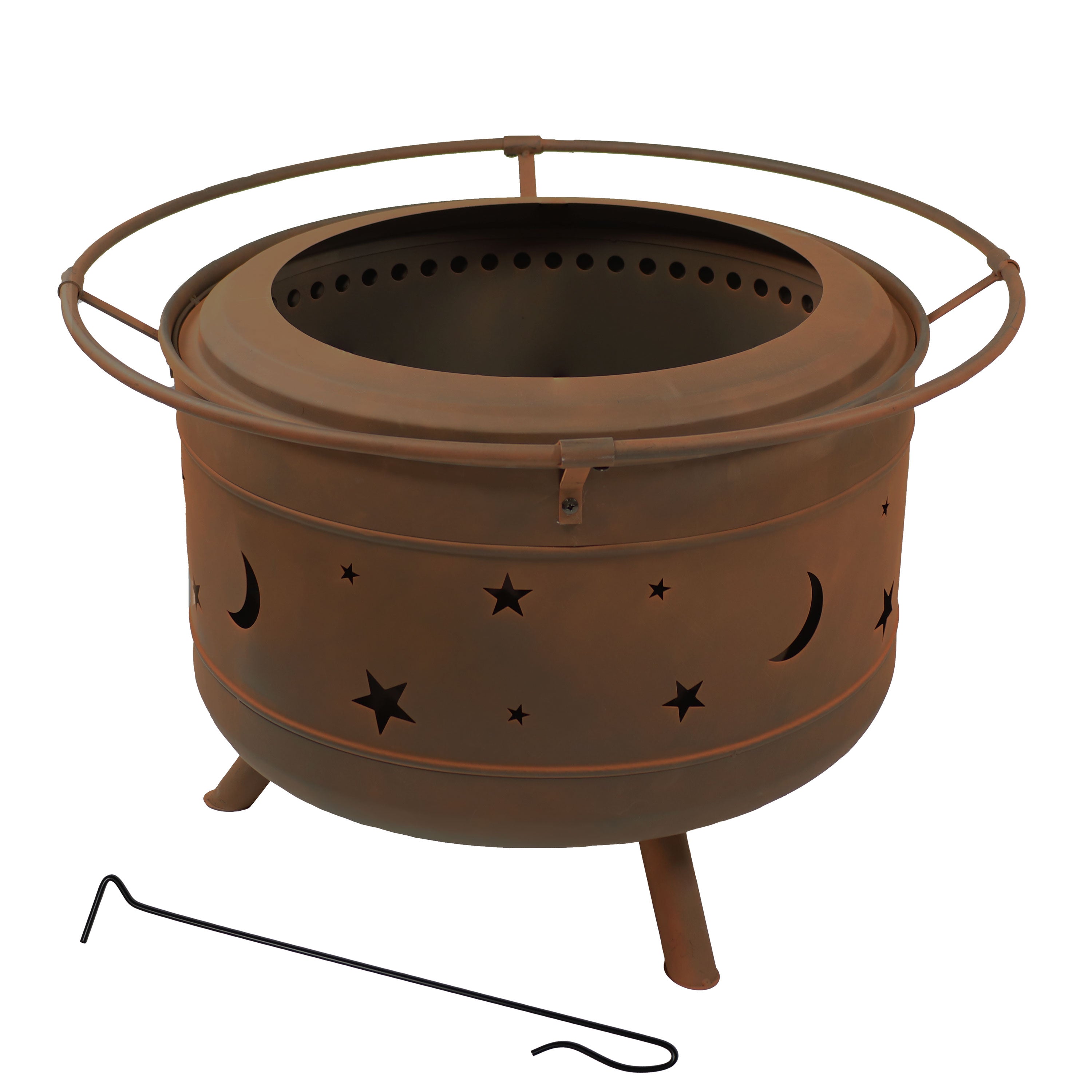 Sunnydaze Cosmic 30-Inch Outdoor Smokeless Fire Pit - Patio, Backyard, Camping & Garden Fireplace for Year-Round Entertainment