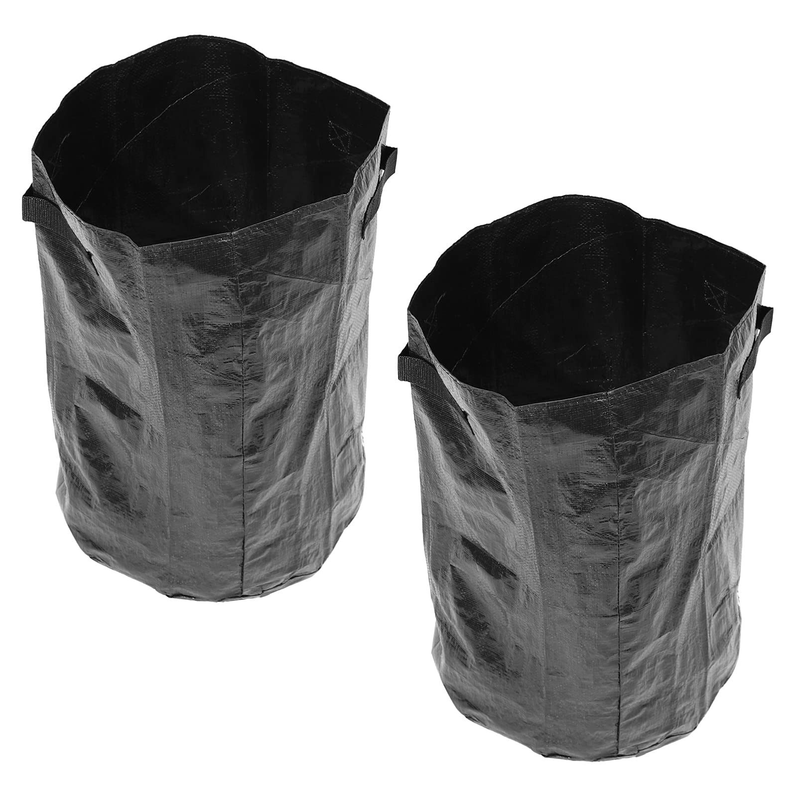 Hemoton 2-Pack 5 Gallon Fabric Grow Bags - Breathable Aeration Pots for Vegetables, Flowers, Tomatoes & Fruits - Ideal for Indoor/Outdoor Gardening, Balcony Planting & Hydroponic Systems