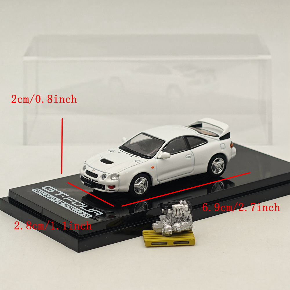 1/64 Scale Toyota Celica GT-Four WRC ST205 Diecast Model Car - Hobby Japan HJ641064AW White - Collectible Toy Car for Enthusiasts & Perfect Gift for Car Lovers | Display, Racing Collection, Birthday Present