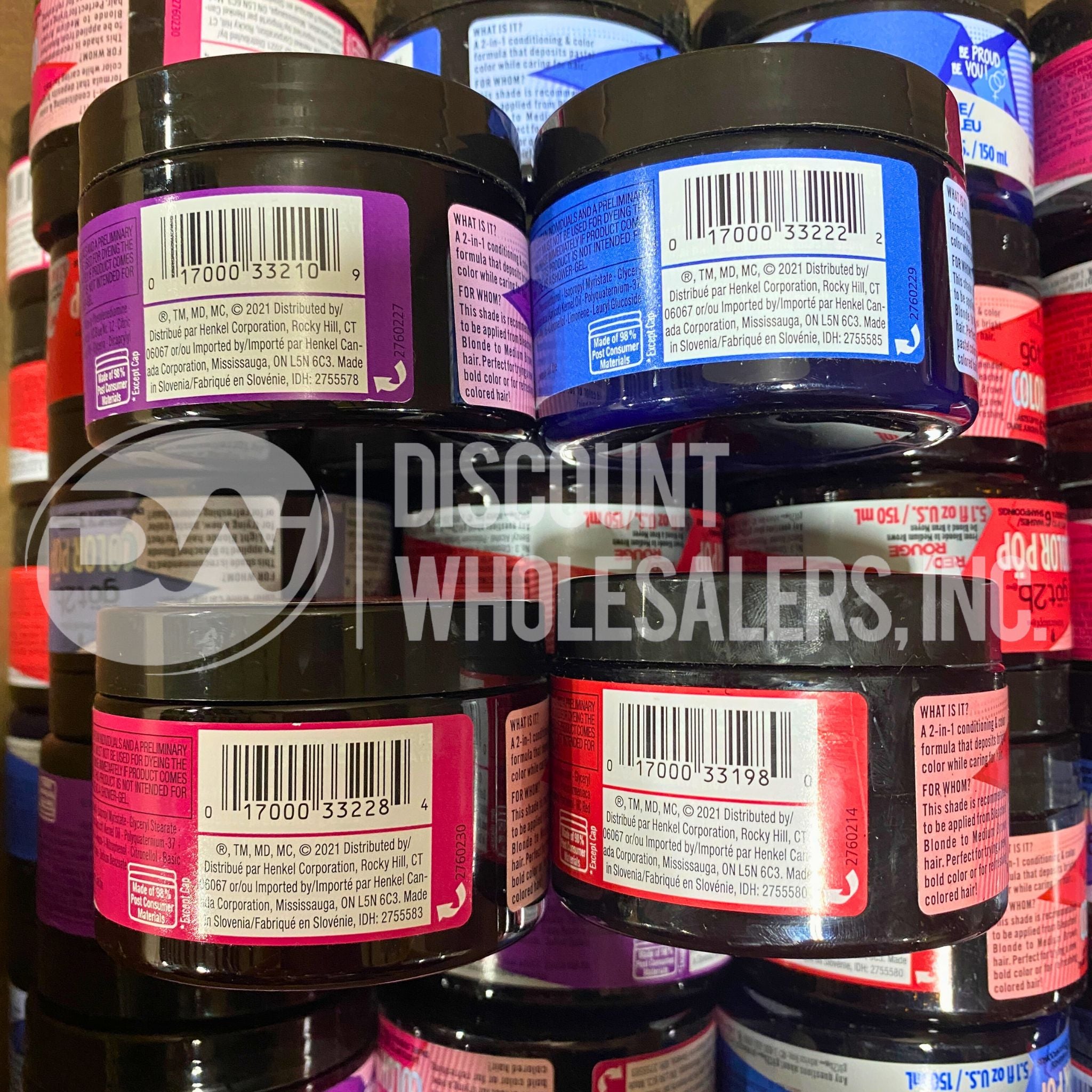 Schwarzkopf Got2b Color Pop Hair Dye - 5.1 Fl Oz (50 Pcs Lot) - Semi-Permanent Vibrant Hair Color for DIY Home Use & Salon Styling