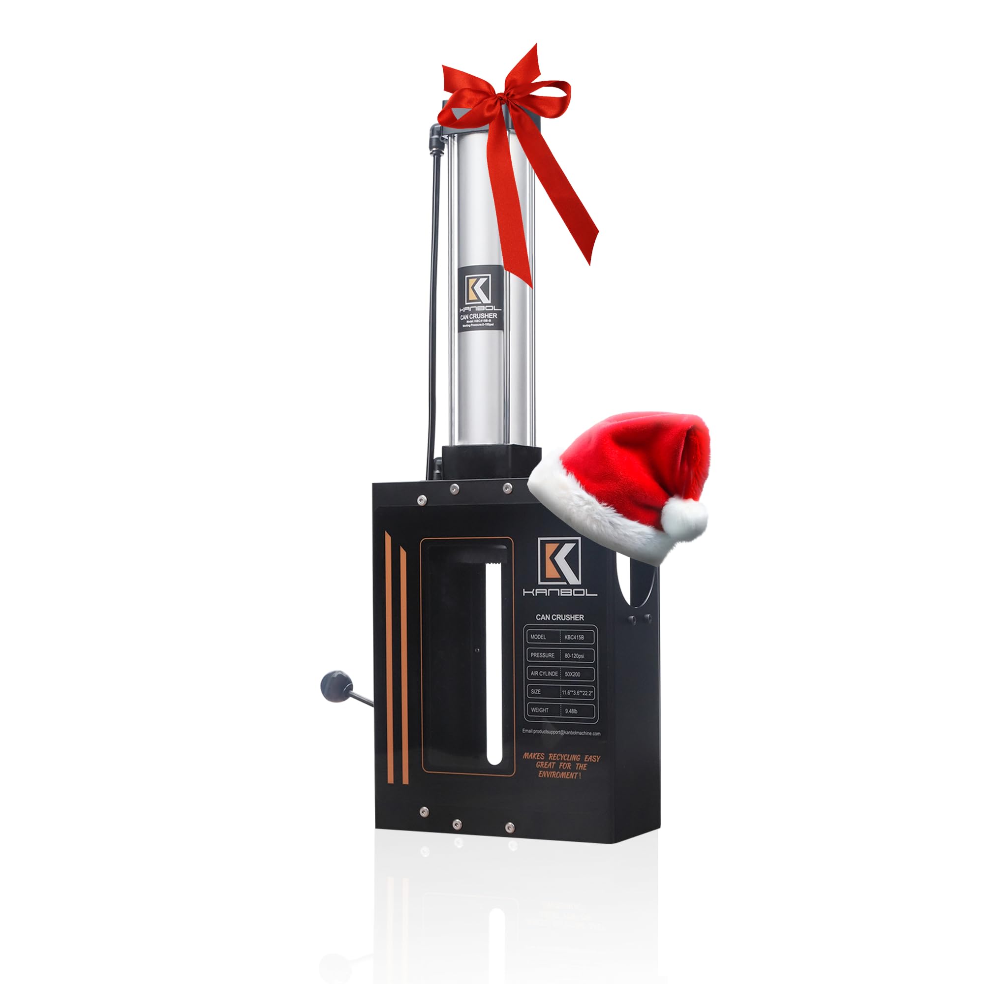 12oz/16oz Automatic Pneumatic Can Crusher - Wall Mounted Soda Beer Can Smasher with Auto Discharge | Eco-Friendly Recycling Tool for Home, Garage & Bar (Black)