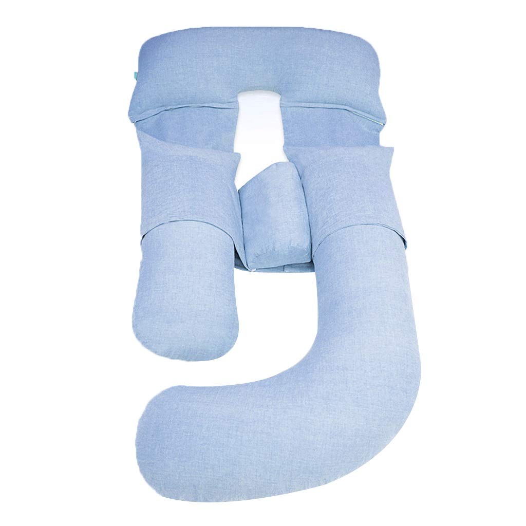 **Pregnancy Pillow for Side Sleepers - Maternity Body Pillow with Waist Support, Stomach Lift & Back Cushion - Postpartum & Breastfeeding Comfort (Blue) - Perfect for Relaxing, Nursing & Pain Relief**