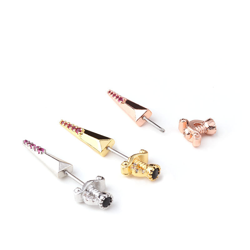 20G Moon Star Hypoallergenic Tragus Helix Studs - Surgical Steel Cartilage Earrings for Sensitive Ears | Perfect for Daily Wear, Piercing Jewelry Gift & Fashion Accessories