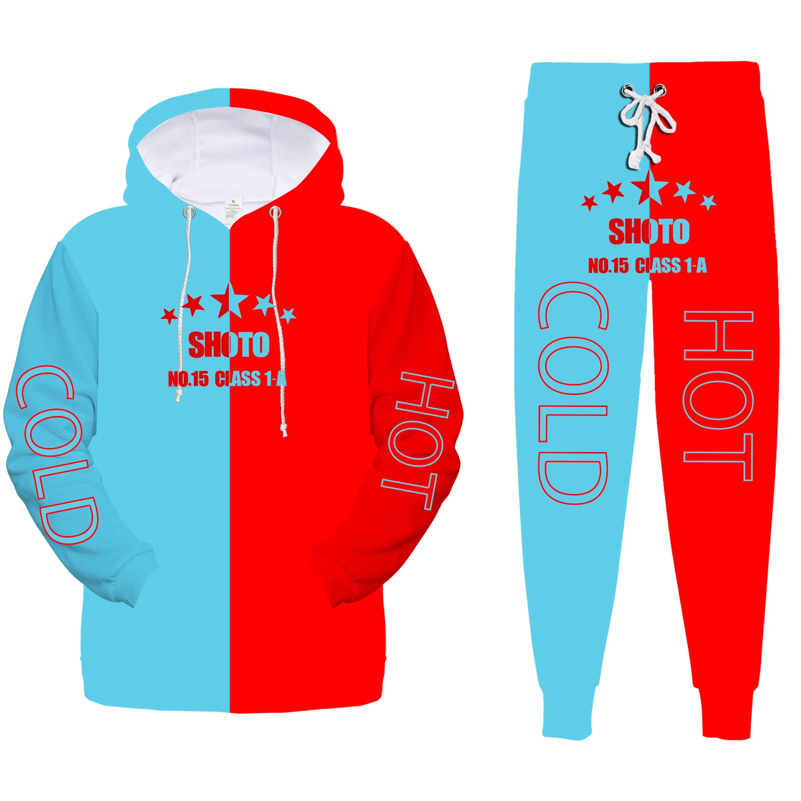 Anime 3D Printed Hoodie & Sweatpants Set for Men & Women - Cozy Pullover Tracksuit Outfit | Perfect for Casual Wear, Cosplay & Street Fashion