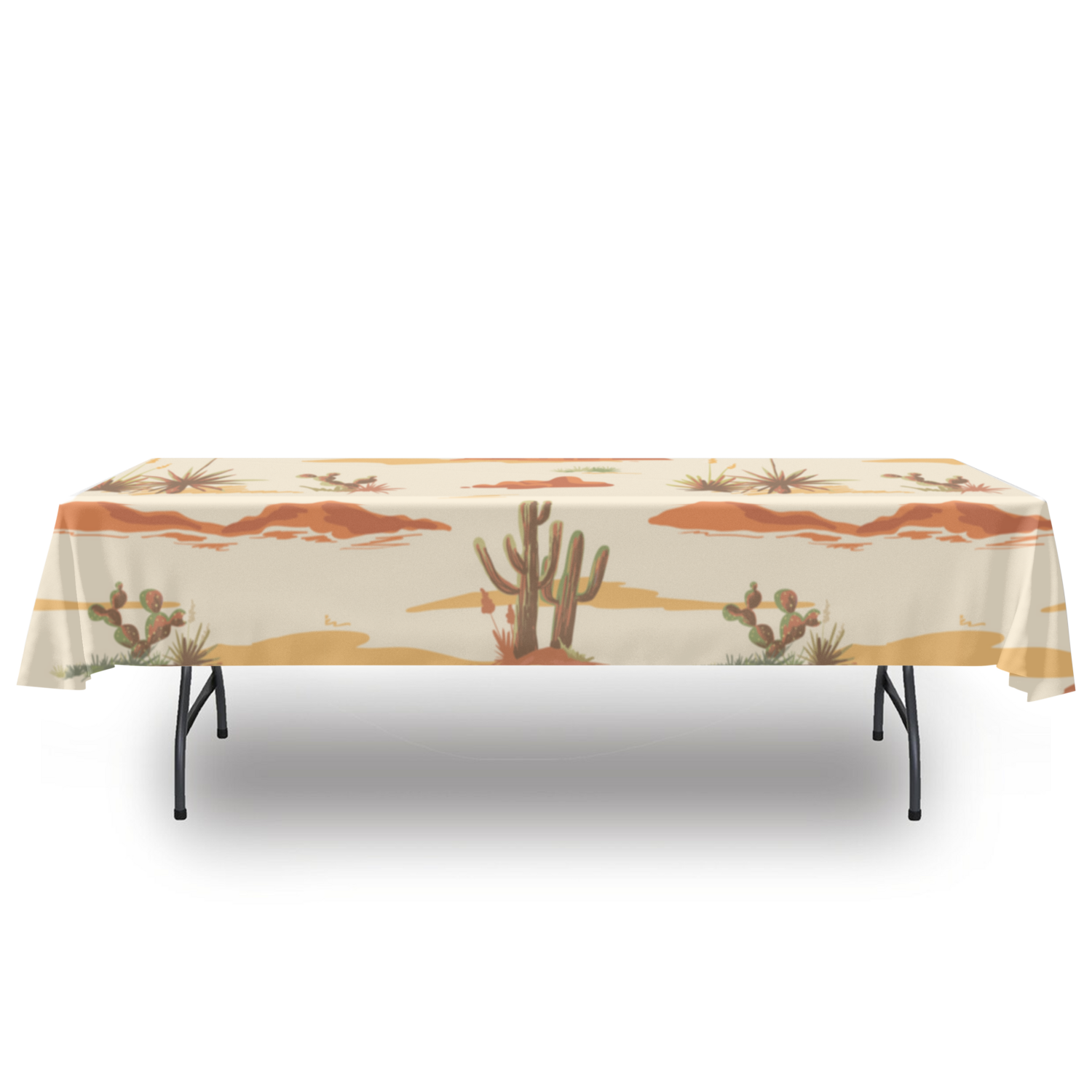 Desert Scene Tablecloth - 4 Sizes Polyester Table Linens for Picnics, Parties & Outdoor Dining | Waterproof & Wrinkle-Resistant