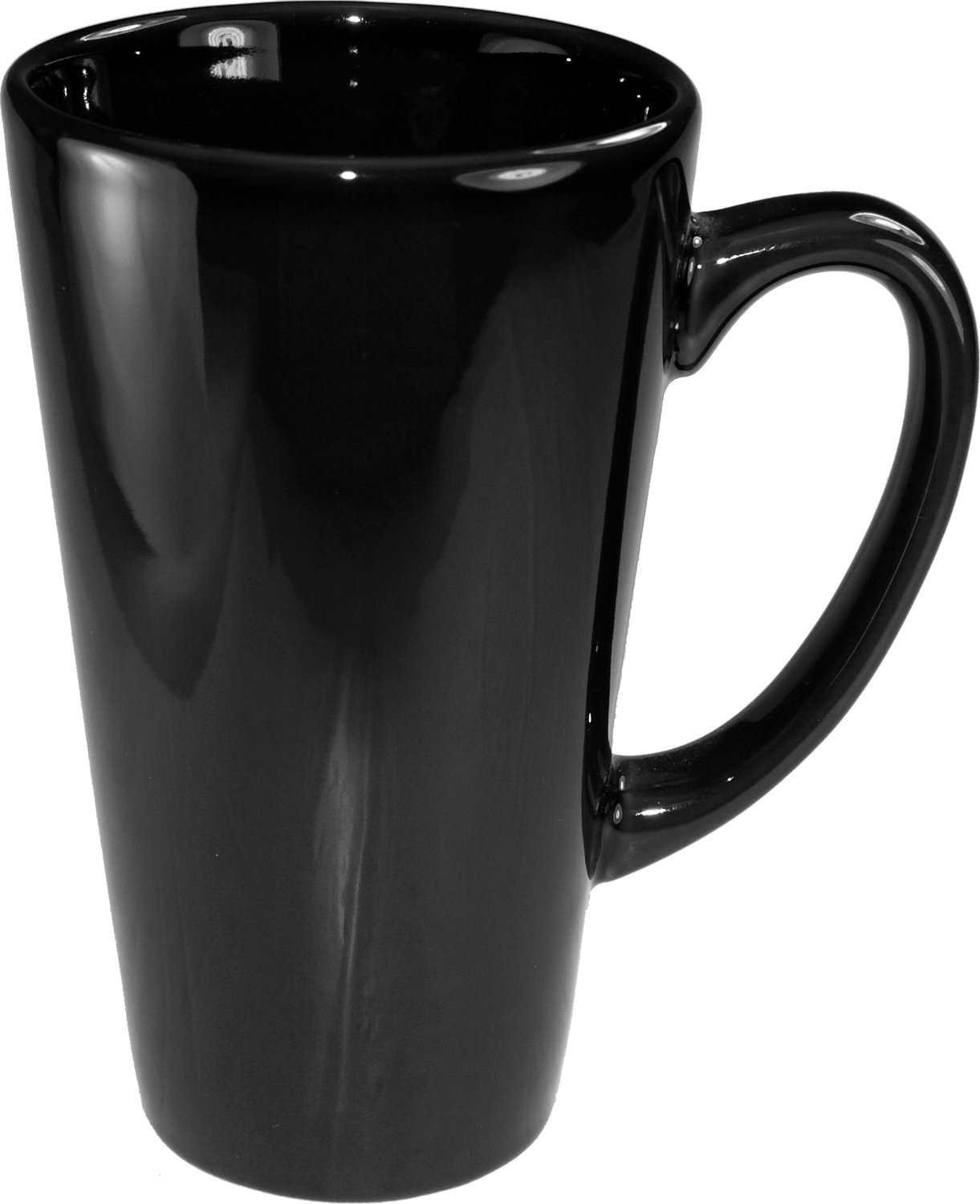 ITI 24-Piece Cancun Funnel Coffee Cup Set - 16-Oz Black Mugs for Coffee, Tea & Hot Drinks - Perfect for Restaurants, Cafes & Home Use
