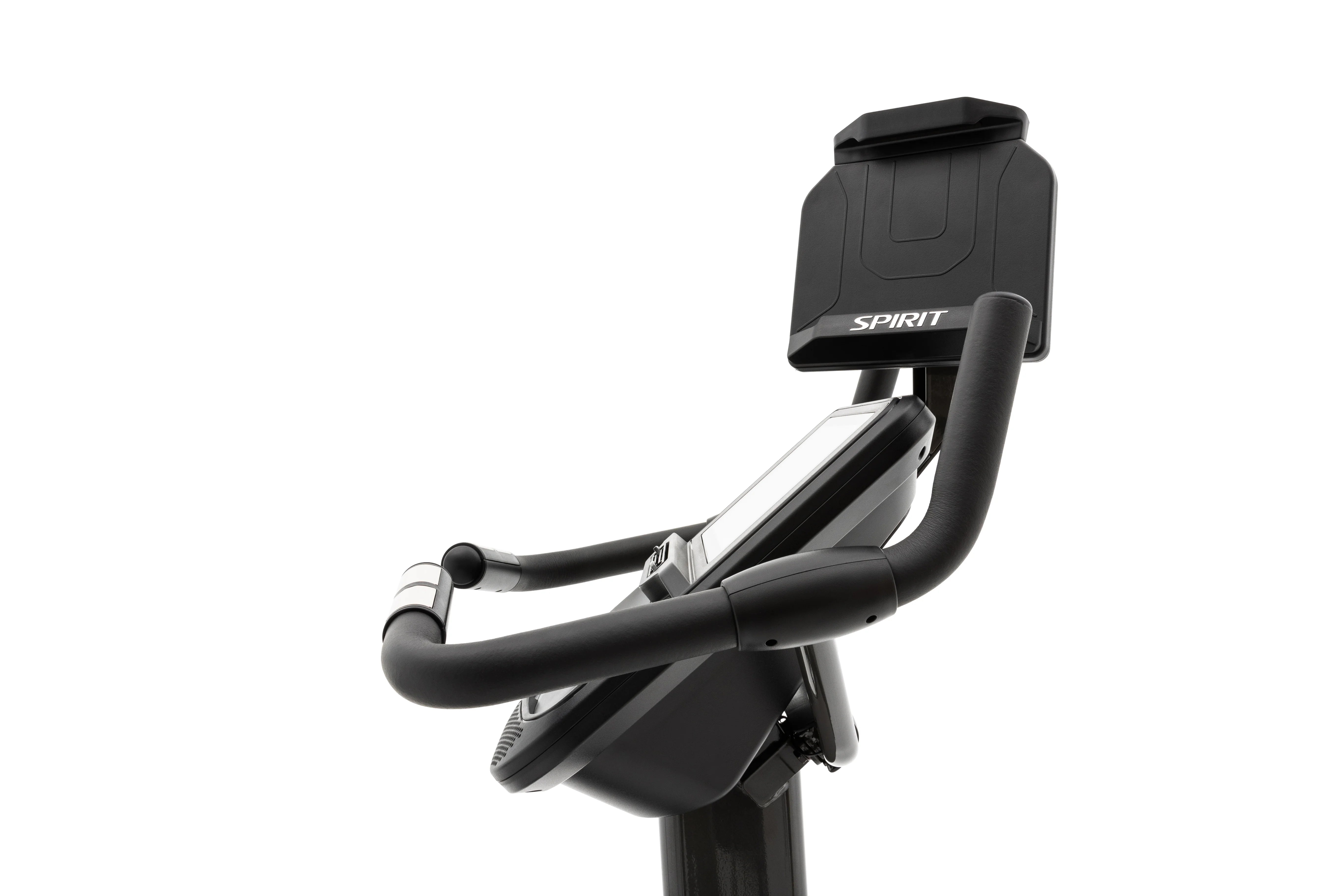 Spirit XBU55ENT Upright Exercise Bike with Entertainment Features - Home Gym Equipment for Cardio Workouts & Indoor Cycling Training - Perfect for Small Spaces & Apartment Fitness