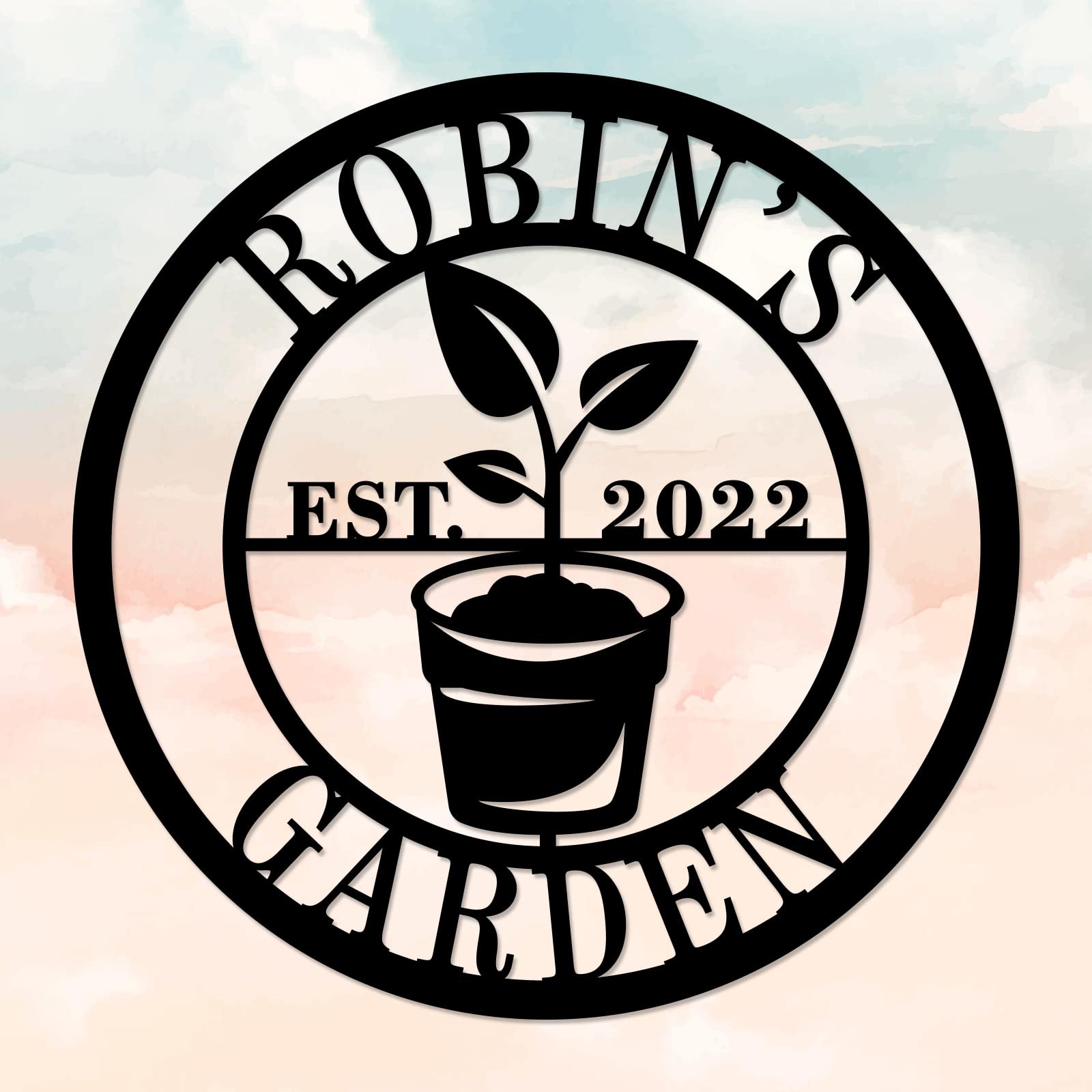 Custom Metal Garden Signs - Personalized Vegetable & Outdoor Garden Signs with Name - Rustproof Wall Decor for Grandma's Garden, Backyard, Patio & Farmhouse