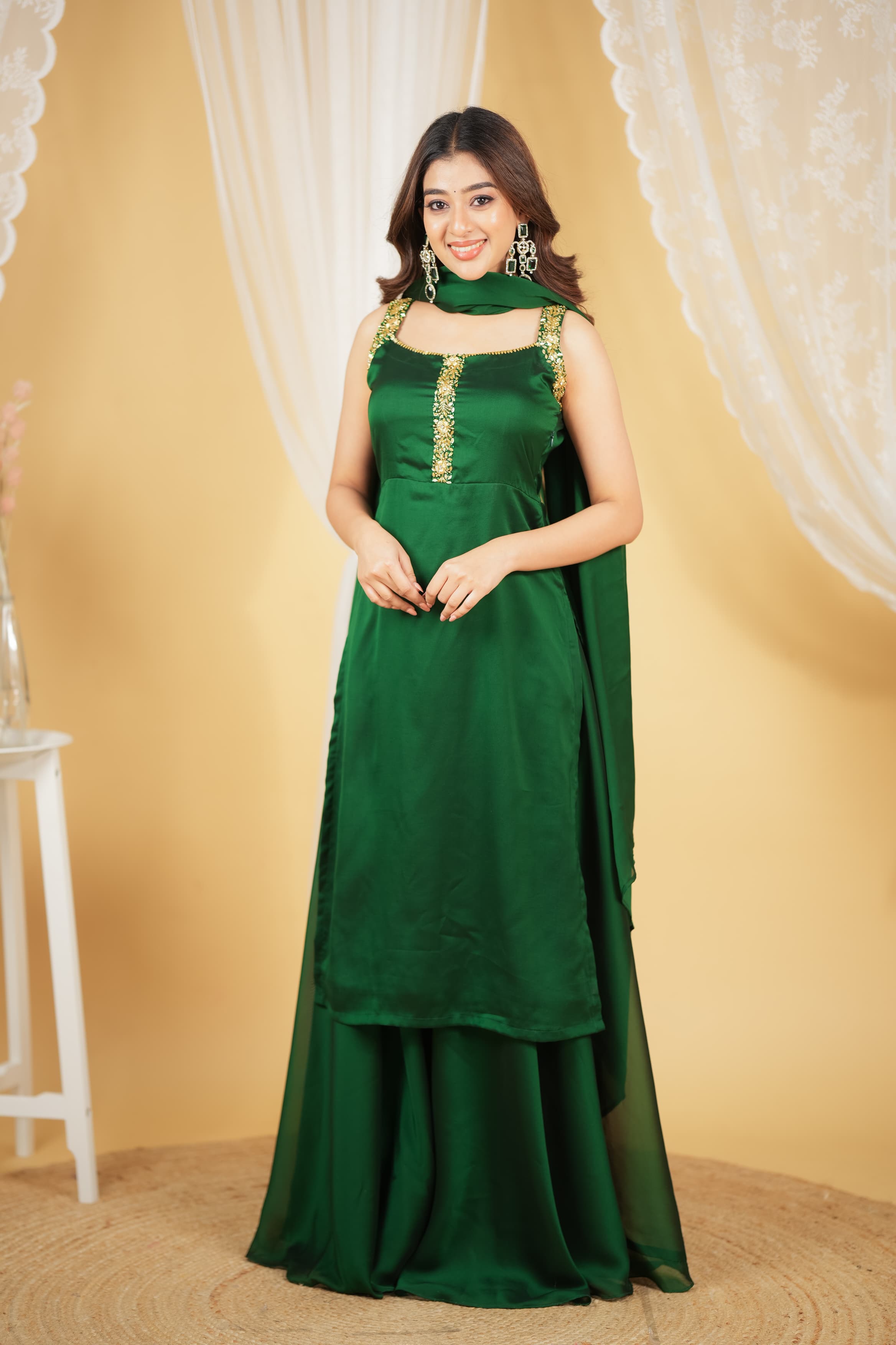 Premium Designer Varnika Sharara Set DD689 - Elegant Indian Ethnic Wear for Weddings, Parties & Festive Occasions