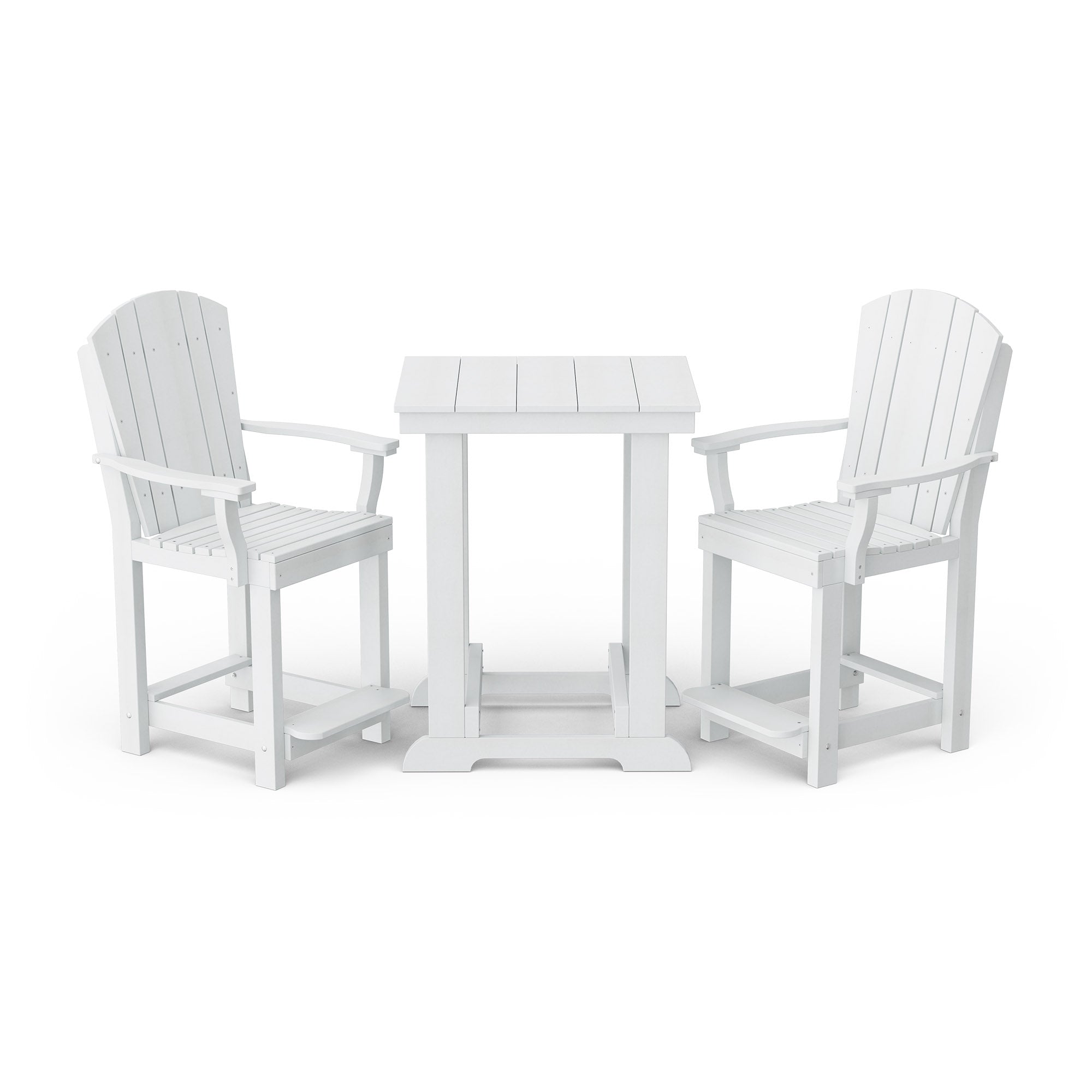 Heritage 3-Piece Patio Counter Height Bar Set - Outdoor Bistro Table & Stools for Backyard, Deck, Garden, Poolside Dining & Entertaining