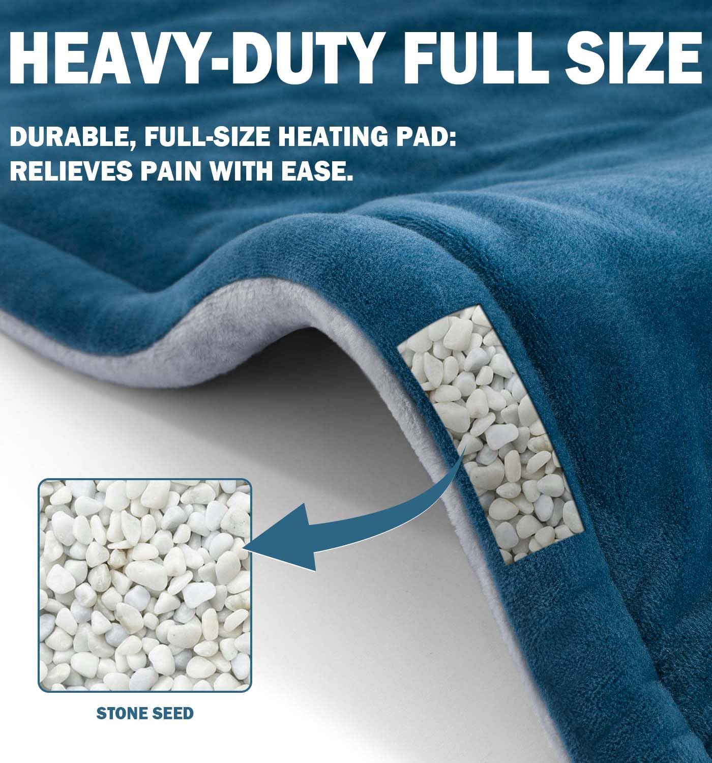 Weighted Heating Pad for Neck and Shoulder Pain Relief - 2lb Microwaveable Warm Pad with 6 Heat Settings & Auto-Off - Perfect Gift for Women, Men, Mom, Dad (Valentine's Day, Christmas, Mother's Day) - Use at Home, Office or While Traveling for Muscle Relaxation