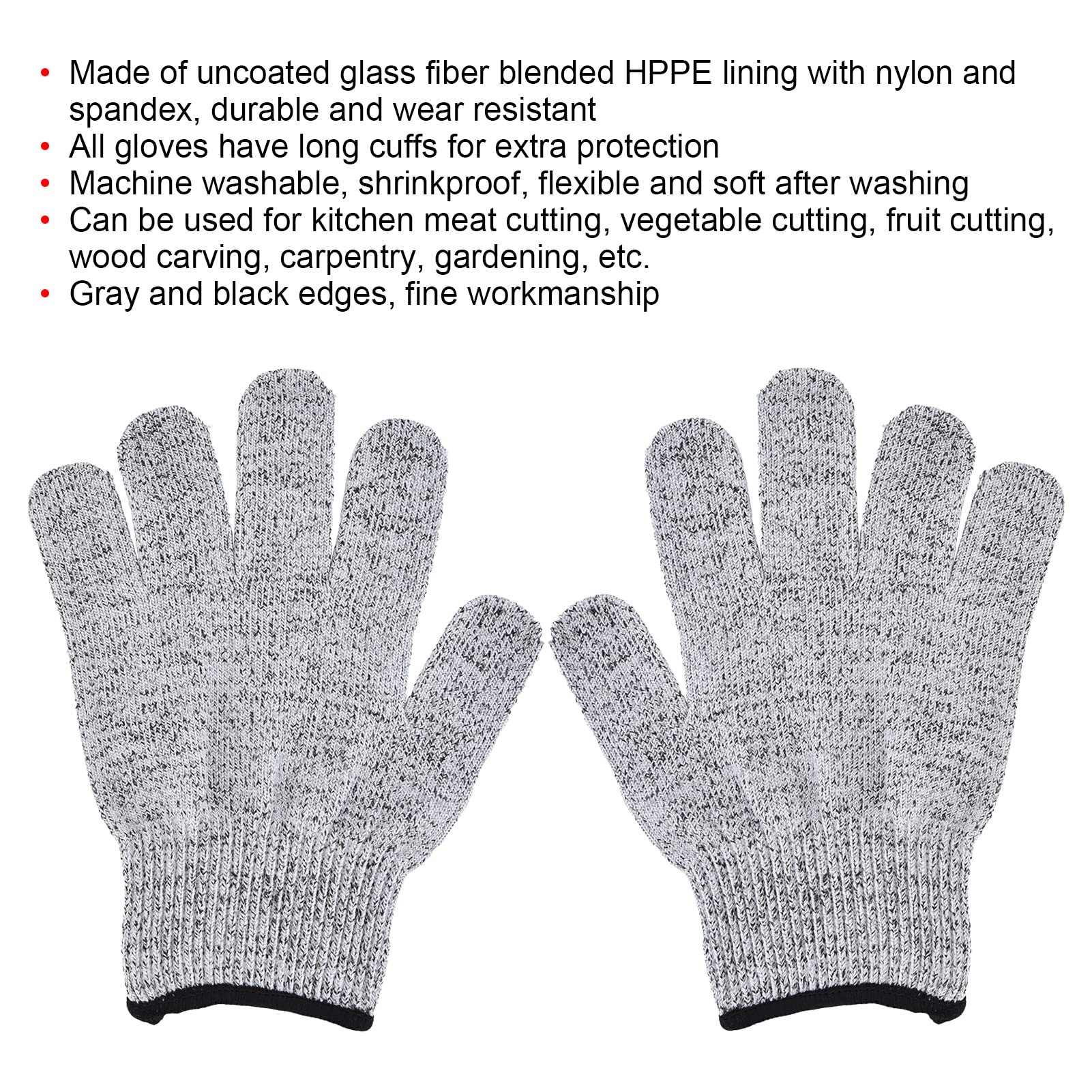 Cut Resistant Gloves for Gardening & Woodworking - Nylon Spandex Safety Gloves with Fine Workmanship, Machine Washable | Perfect for Outdoor Work, DIY Projects & Heavy Duty Protection