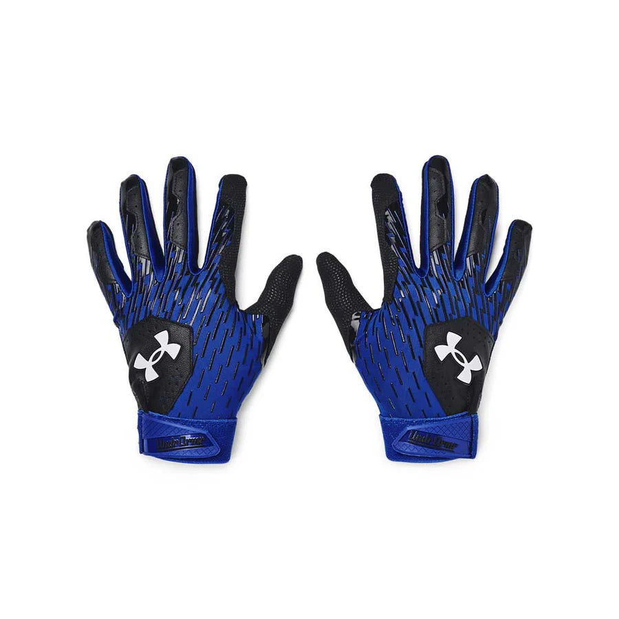 UA Youth Clean Up Batting Gloves for Baseball - Black/Royal (Model 1378766-002) | Perfect for Little League Practice & Games