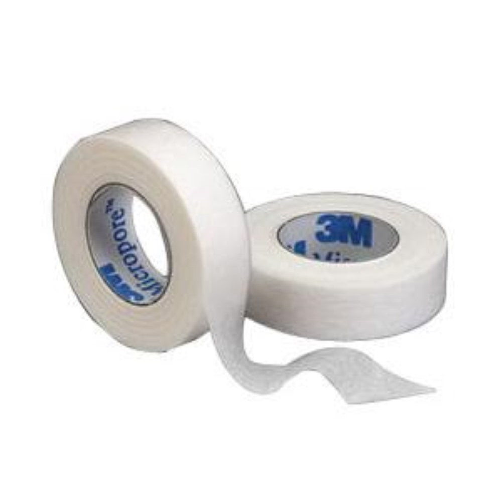 3M Micropore Hypoallergenic Surgical Tape - Latex-Free, Breathable Paper Medical Tape with Rayon Backing & Dispenser (2