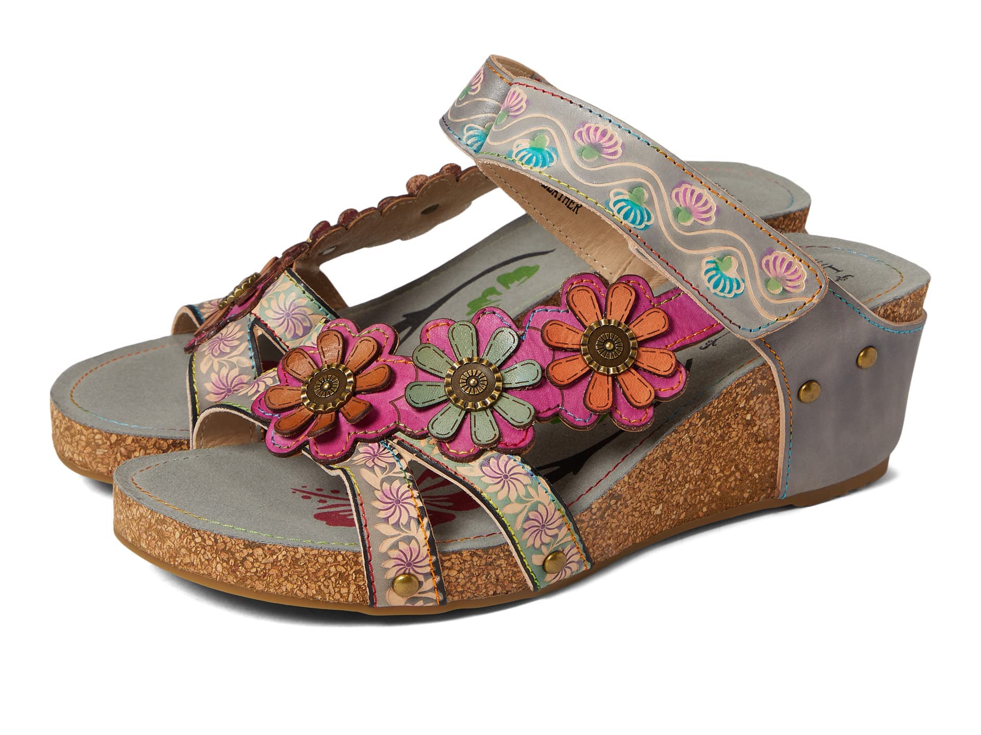 Spring Step L'Artiste Women's Delight Comfortable Leather Sandals with Arch Support - Perfect for Summer, Beach, and Casual Outings