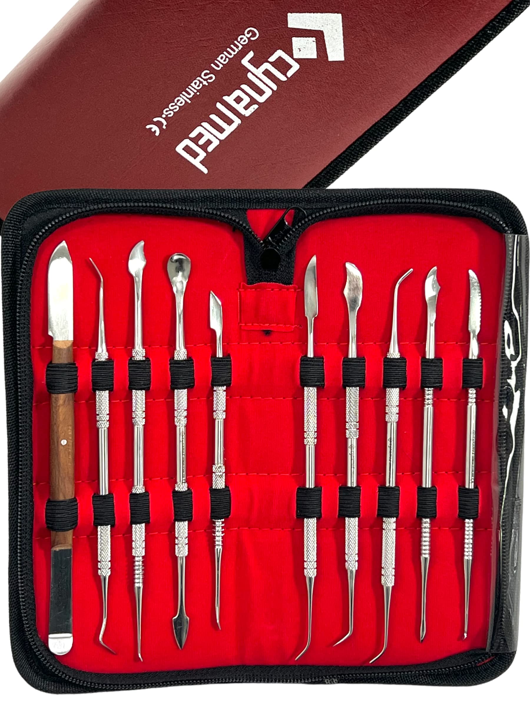 Premium Wax Carving Tools Set - 10-Piece Stainless Steel Wax & Clay Sculpting Kit with Double-Ended Dental Tools for Jewelry Making, Candle Carving, Modeling & DIY Crafts - Perfect for Artists, Dentists & Hobbyists