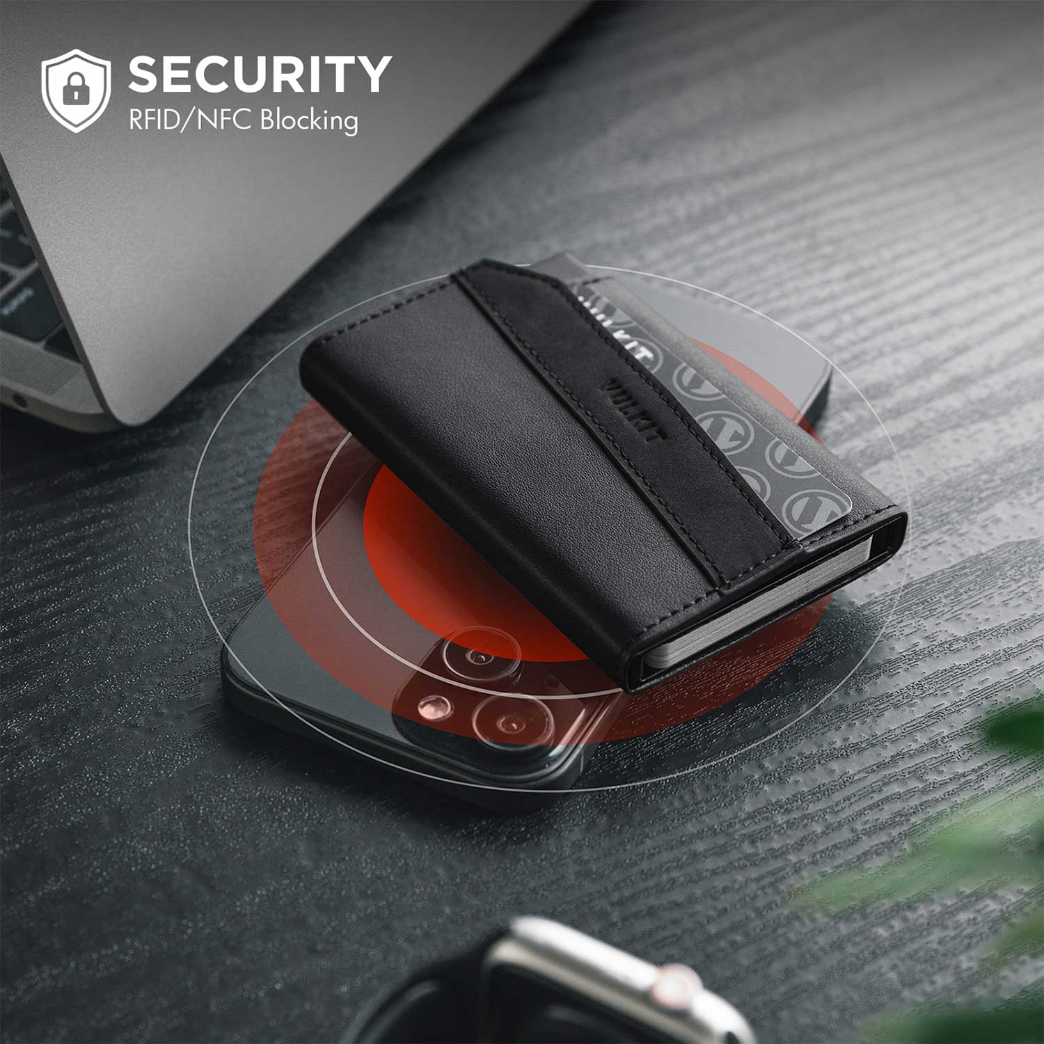 VC414 Magnetic Phone Card Holder Wallet - Slim RFID Blocking Credit Card Case for iPhone & Android - Perfect for Travel, Work & Everyday Use