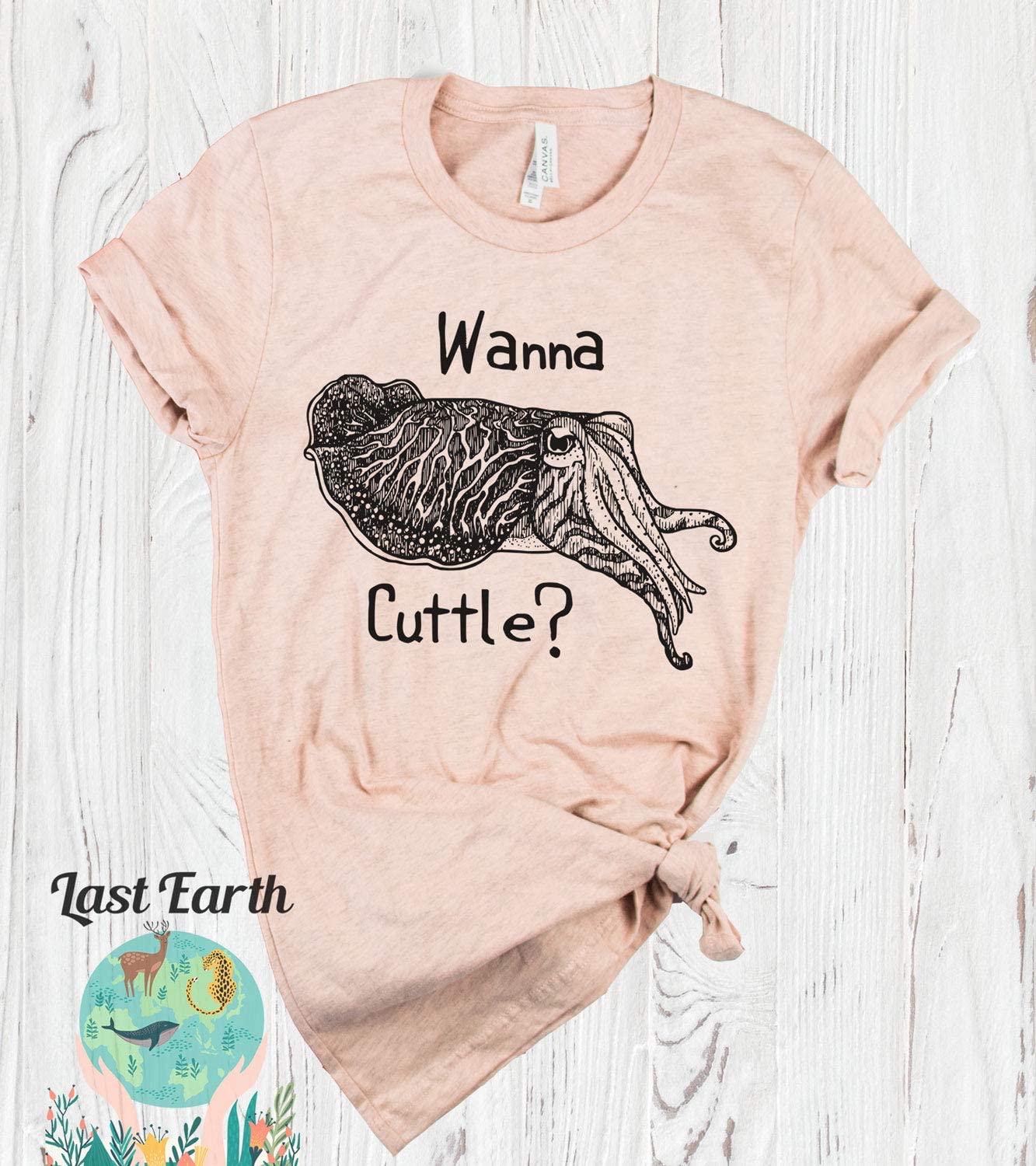 Premium Unisex Cuttlefish Graphic T-Shirt - Bella Canvas Soft Cotton Tee for Men, Women & Kids - Fun Fish Design for Casual Wear, Gifts & Everyday Outfits