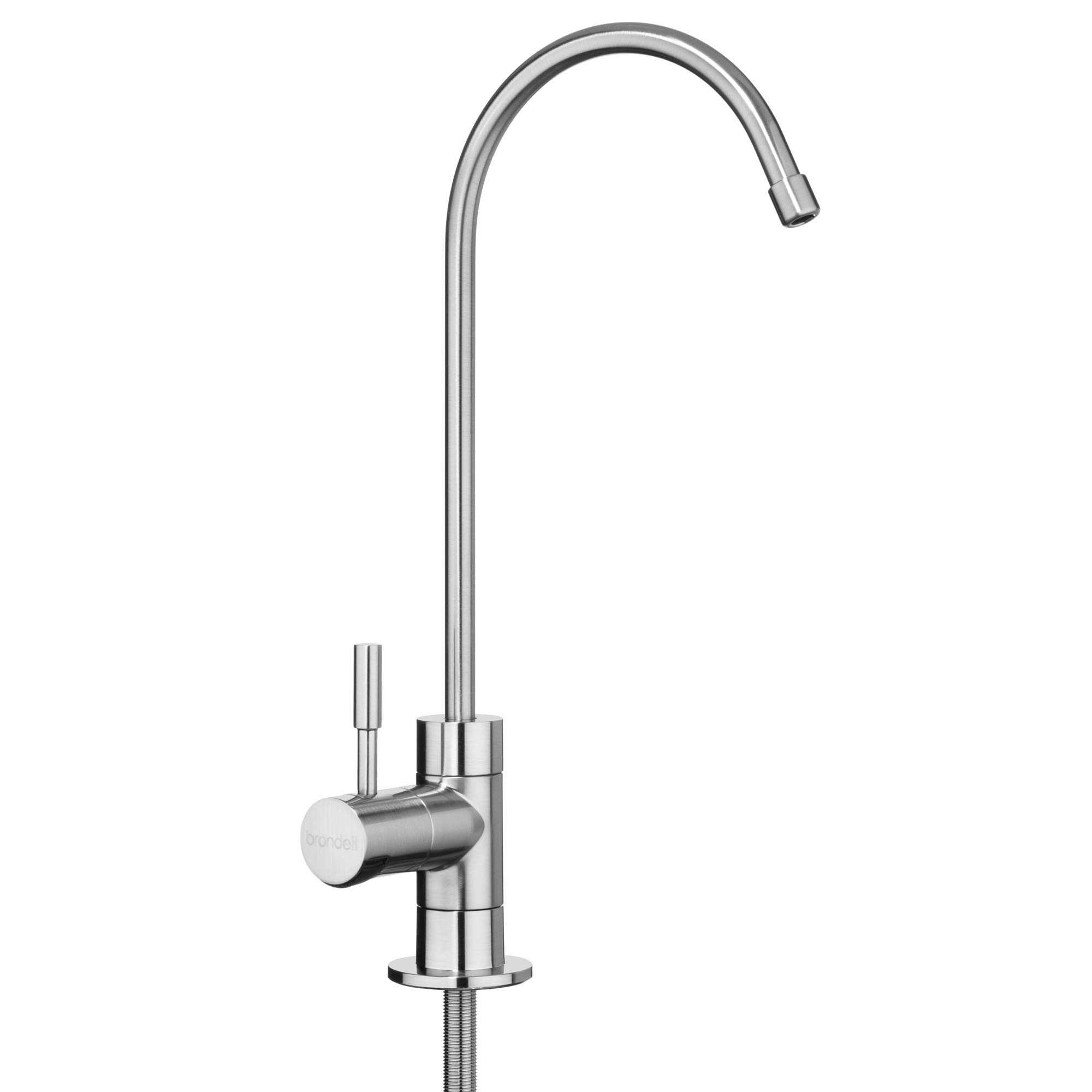 Brondell Brushed Nickel Water Filter Faucet with LED Indicator - Modern Drinking Water Faucet for Kitchen Sink