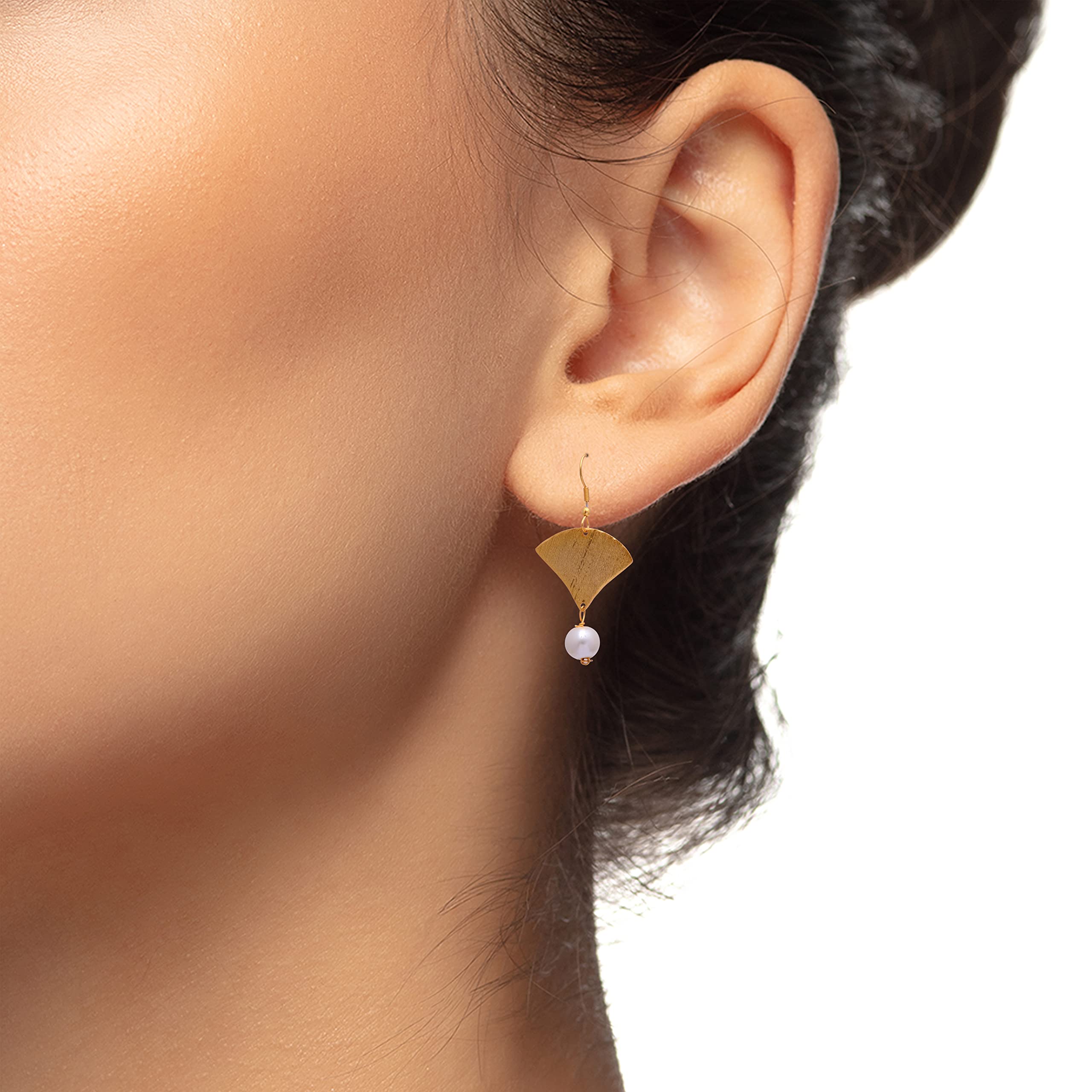Veracity Jewelry 18K Gold Plated Handmade Dangle Earrings for Women - Elegant Fashion Jewelry Gift for Her - Birthday, Anniversary & Wedding Accessories - VE-602