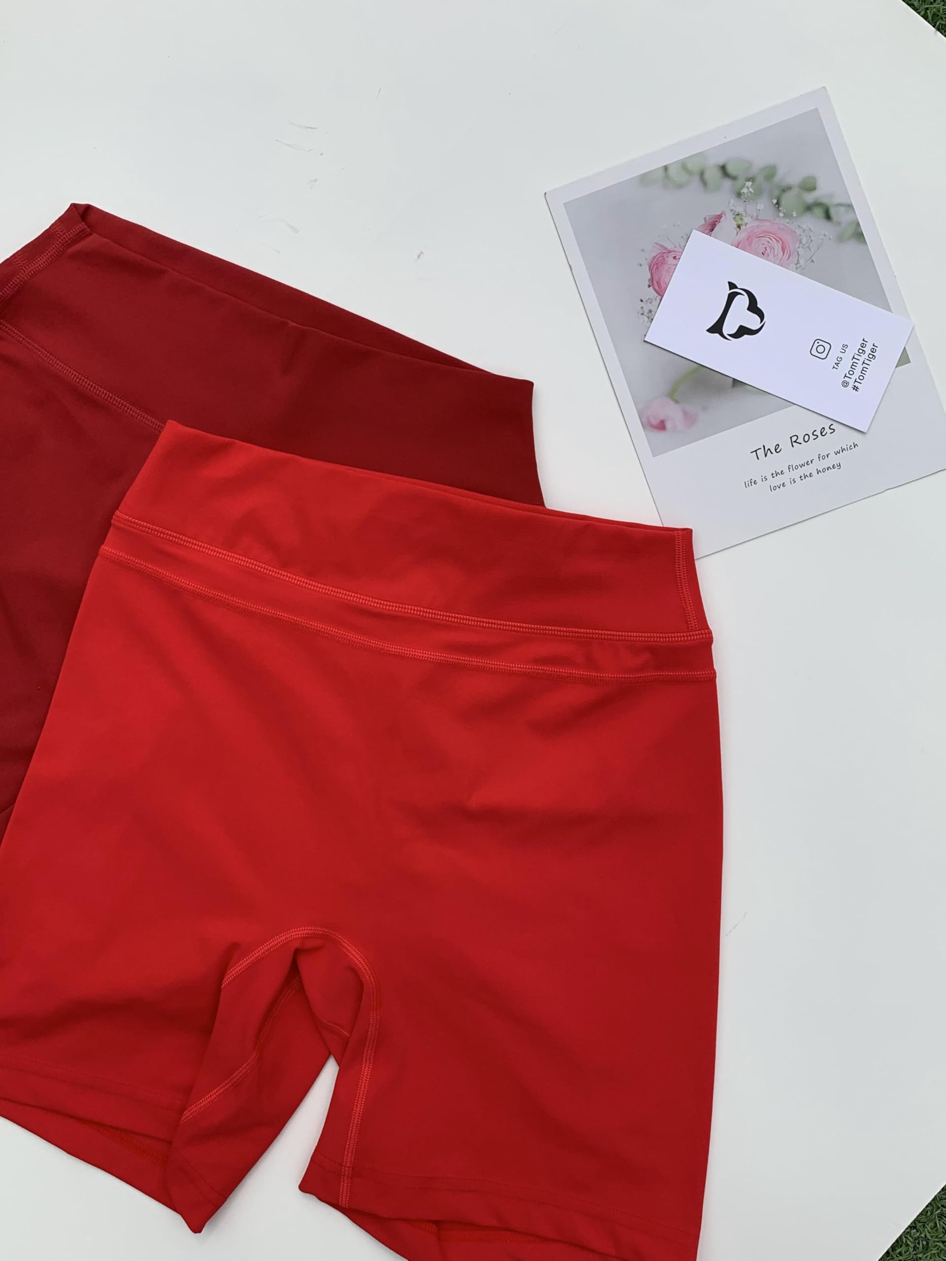 TomTiger High Waist Yoga Shorts for Women - Tummy Control Workout Biker Shorts with Butt Lifting Design - Perfect for Yoga, Gym, Running & Lounge Wear