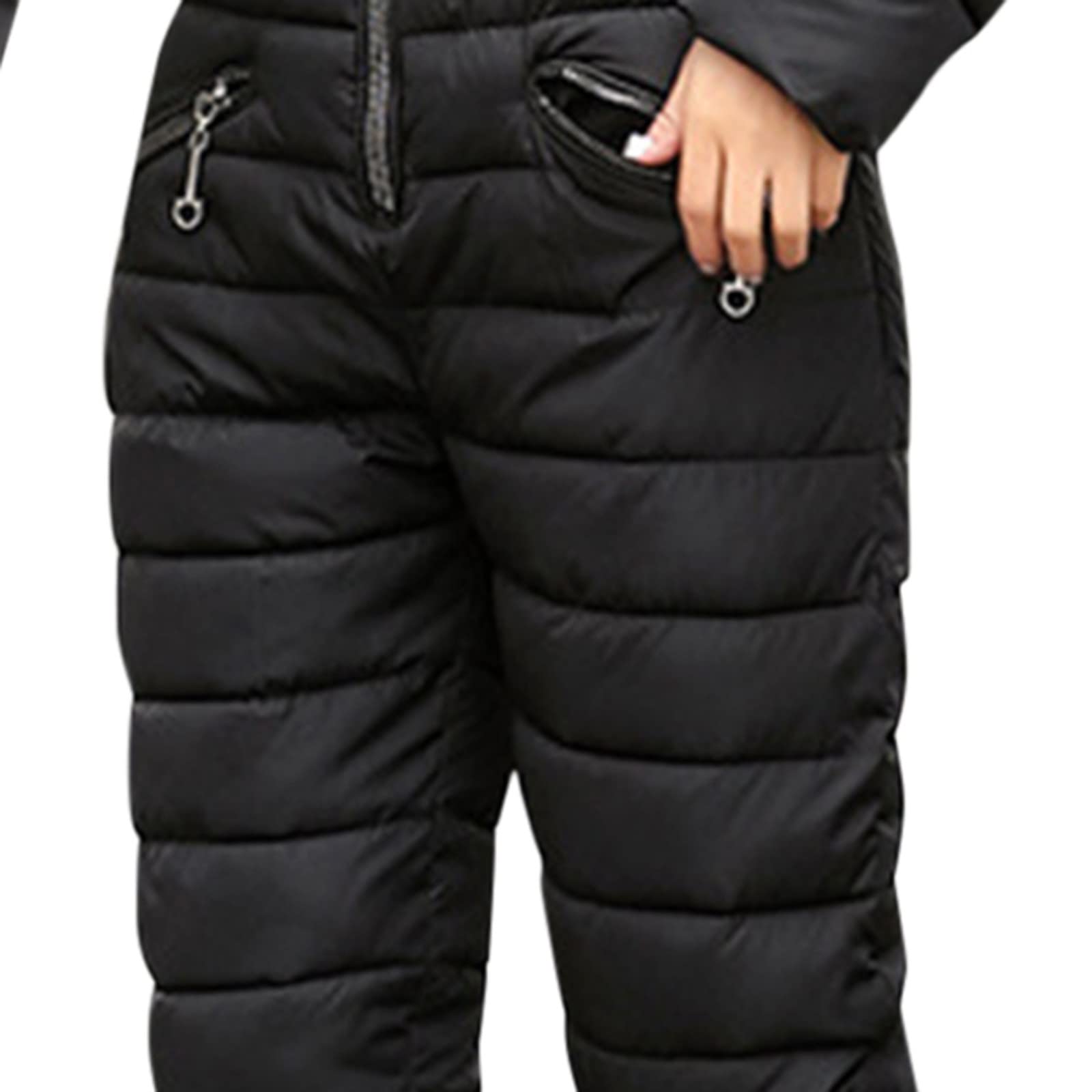 Women's Insulated Waterproof One-Piece Ski Jumpsuit - Winter Full Body Snowsuit with Hood for Outdoor Sports | Perfect for Skiing, Snowboarding & Cold Weather Adventures