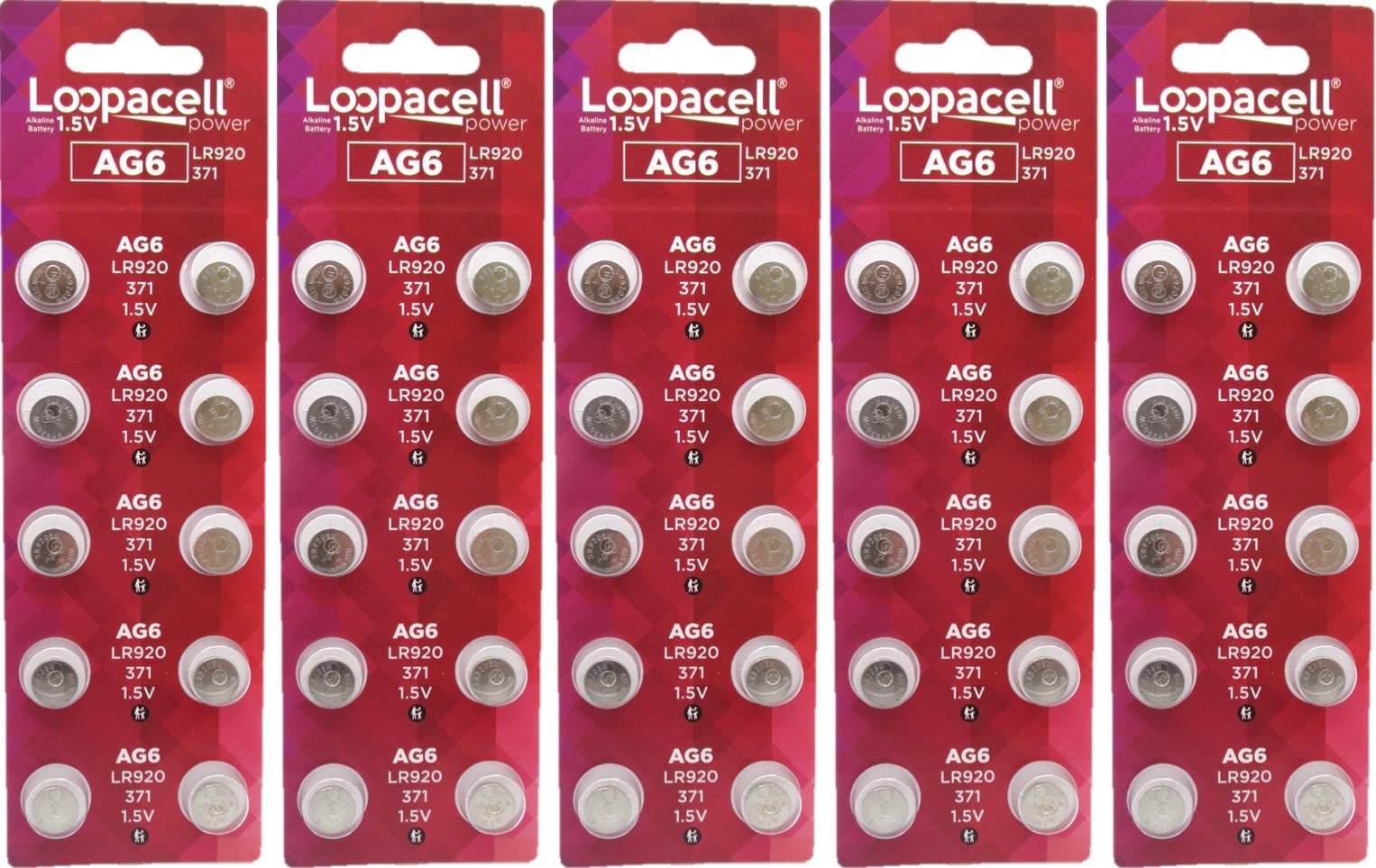 (50 Pack) AG6 Button Cell Batteries - Alkaline Coin Battery for Watches, Calculators, Toys & Small Electronics - Long-Lasting Power Supply