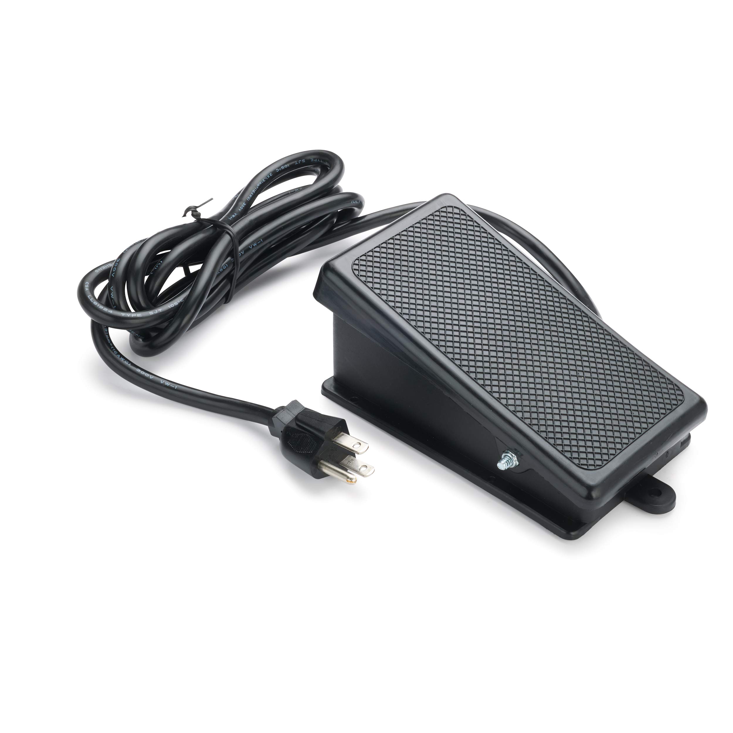 WOODRIVER Foot Switch On/Off - Heavy Duty Foot Pedal Control for Sewing Machines, Medical Equipment & Industrial Machinery - Hands-Free Operation for Enhanced Productivity