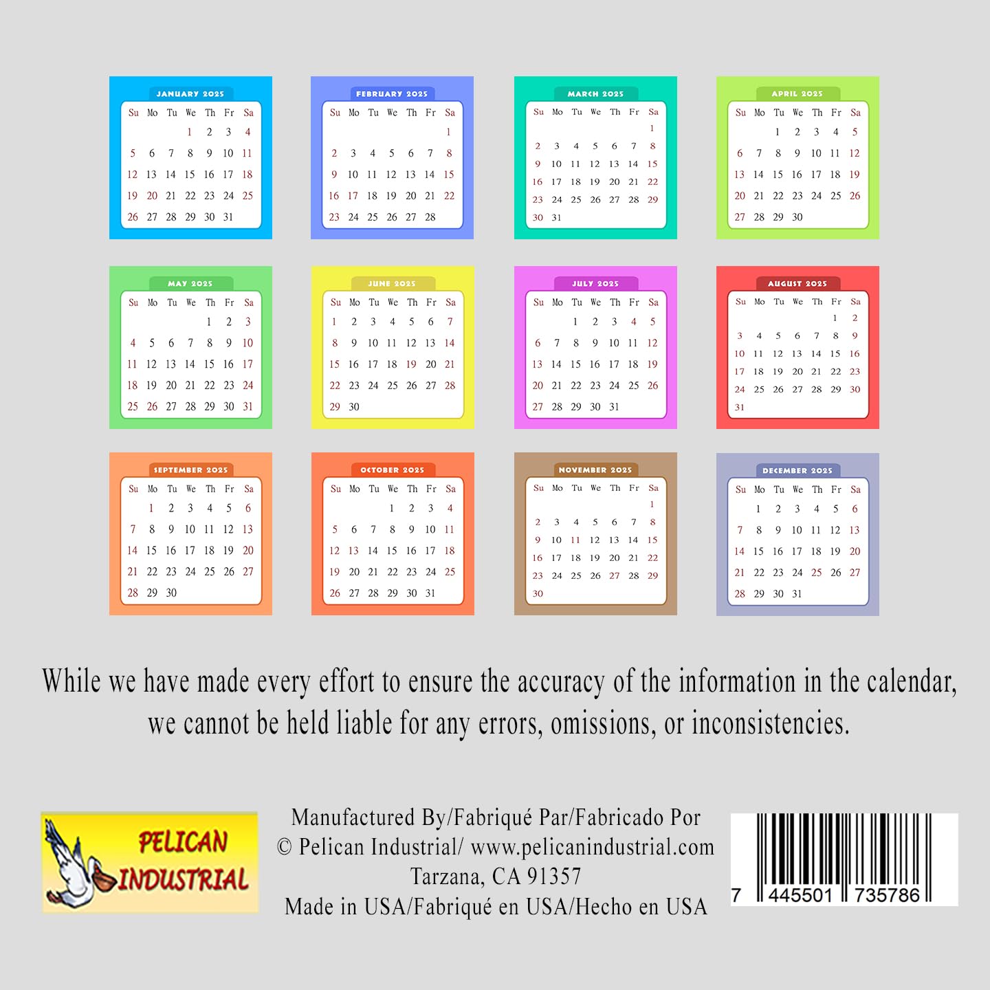 2025 CD-Style Desk Calendar - 12 Month Planner with CD Case Stand | Office Decor, Christmas Gift Idea | Perfect for Home, Office & School Organization (Edition #07)