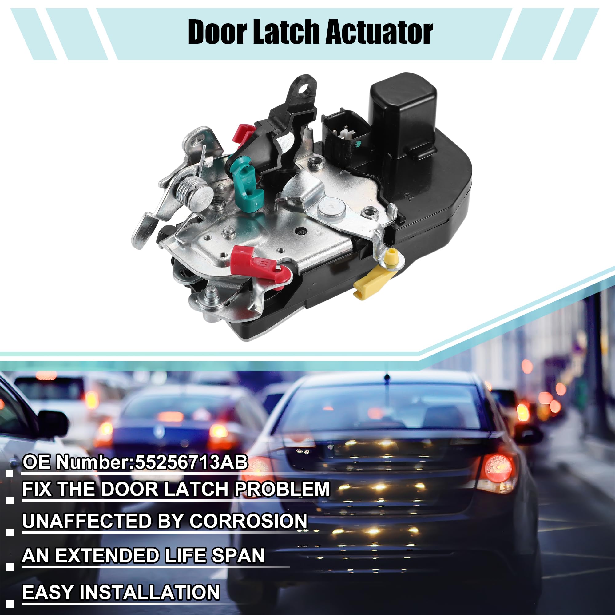 ACROPIX Front Left Door Latch Lock Actuator Replacement for Dodge Dakota Crew Cab - Black (Pack of 1) | Easy DIY Installation & Enhanced Vehicle Security