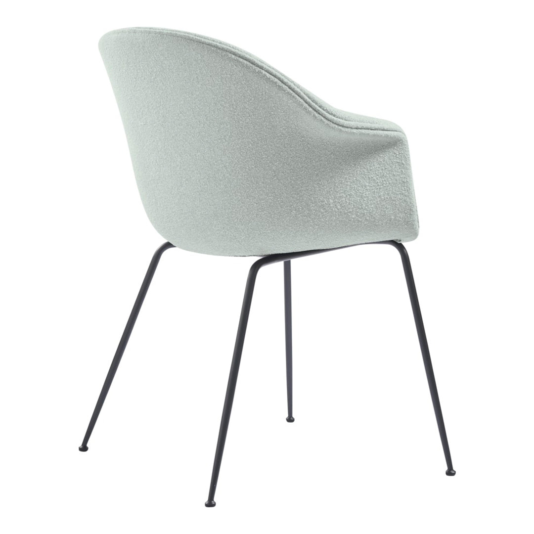 Bat Dining Chair with Conic Base - Fully Upholstered Modern Kitchen Chair for Dining Room, Restaurant & Cafe