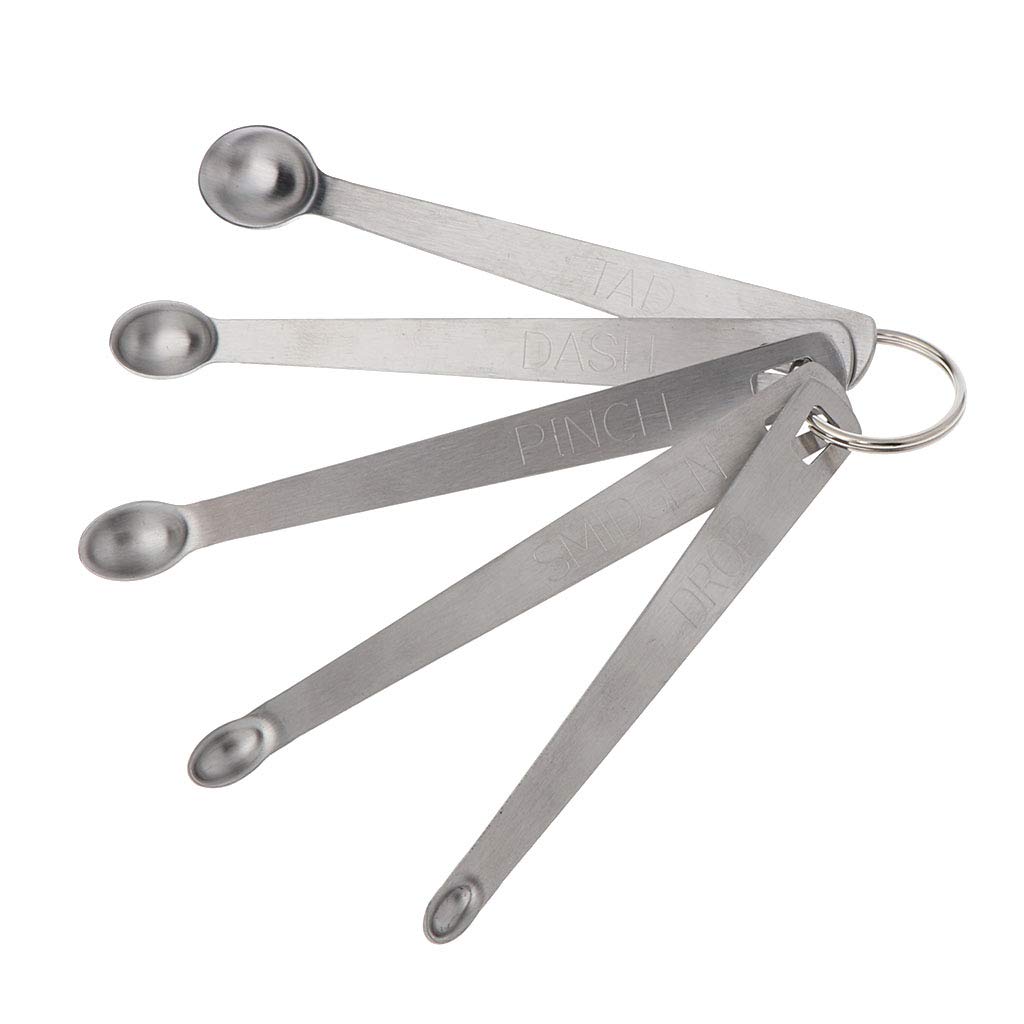 5-Piece Stainless Steel Mini Measuring Spoon Set - Durable Kitchen Baking Tools for Cooking, Baking & Measuring Spices (Ideal for Home Chefs & Bakers)