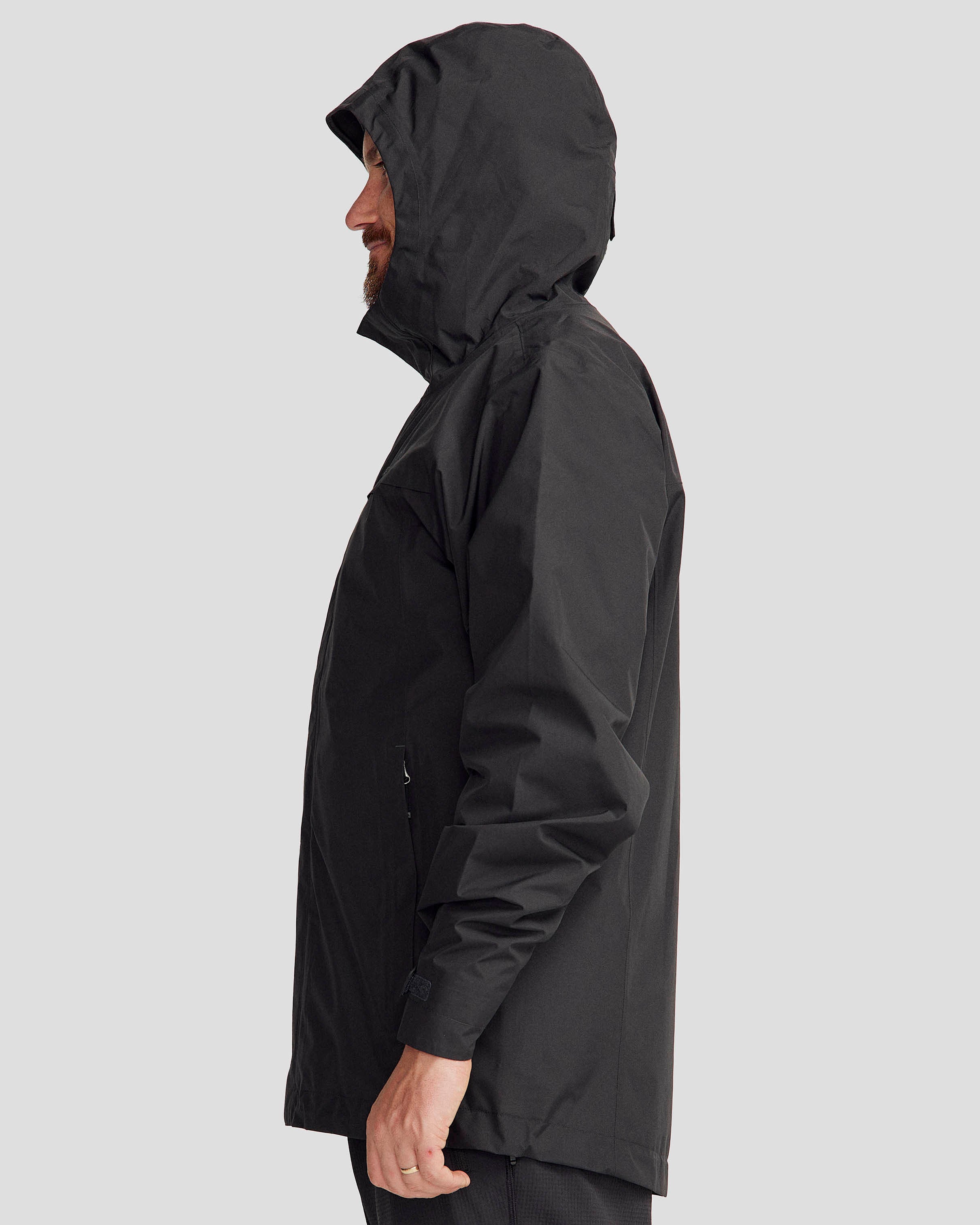 Men's Bealey 2L GORE-TEX® Waterproof Rain Jacket - Black Stingray | Windproof & Breathable Outdoor Jacket for Hiking, Camping & Daily Commute