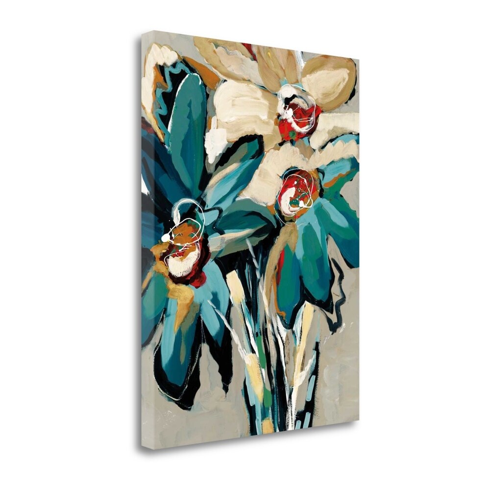 Blooming Blue Fine Art Giclee Print by Angela Maritz - Gallery Wrapped Canvas Wall Art - Ready to Hang - Perfect for Living Room, Bedroom & Office Decor