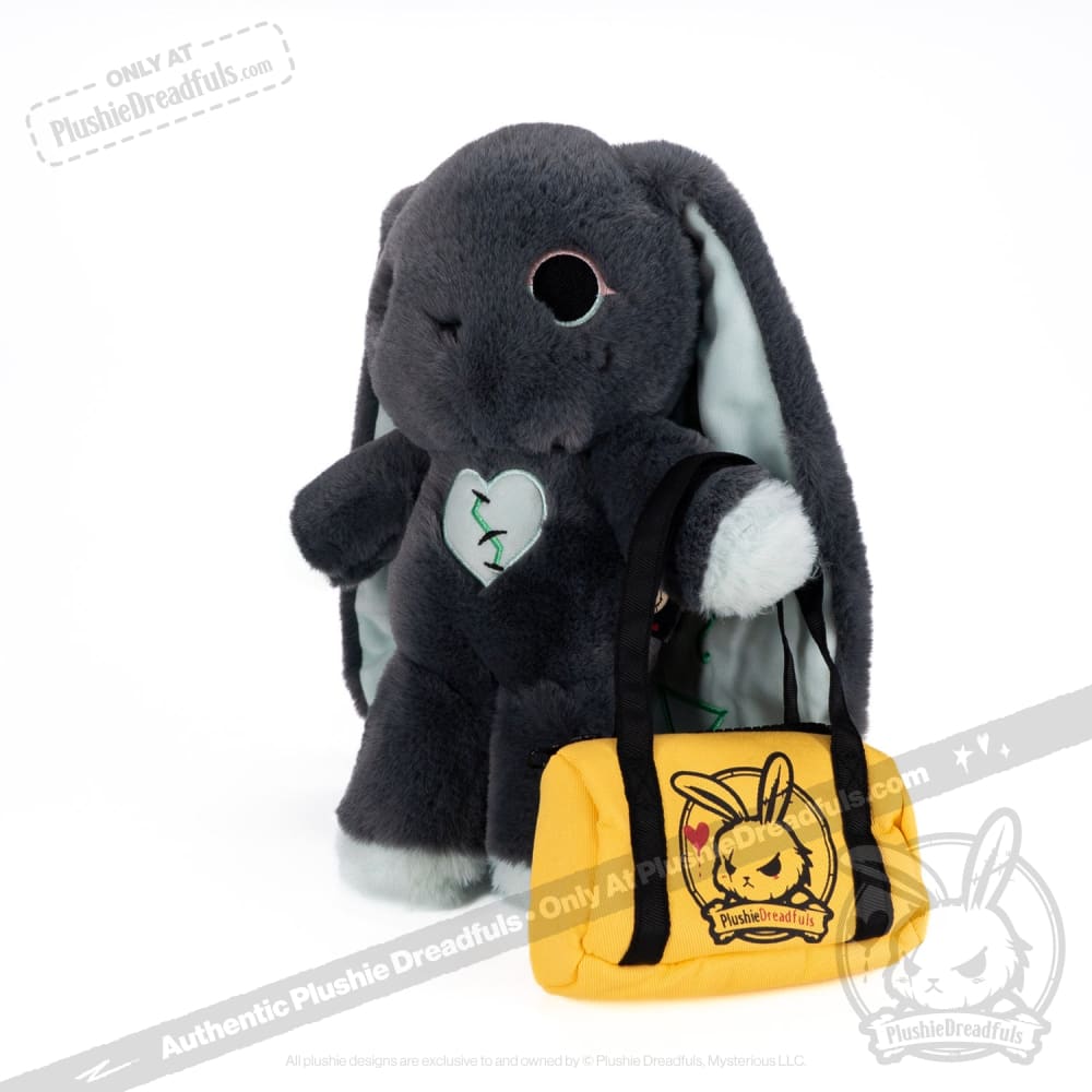 Plushie Dreadfuls Trust Issues Bunny Grey Edition - Soft Stuffed Animal Toy for Anxiety Relief & Emotional Support | Perfect for Therapy, Gifts, and Home Decor